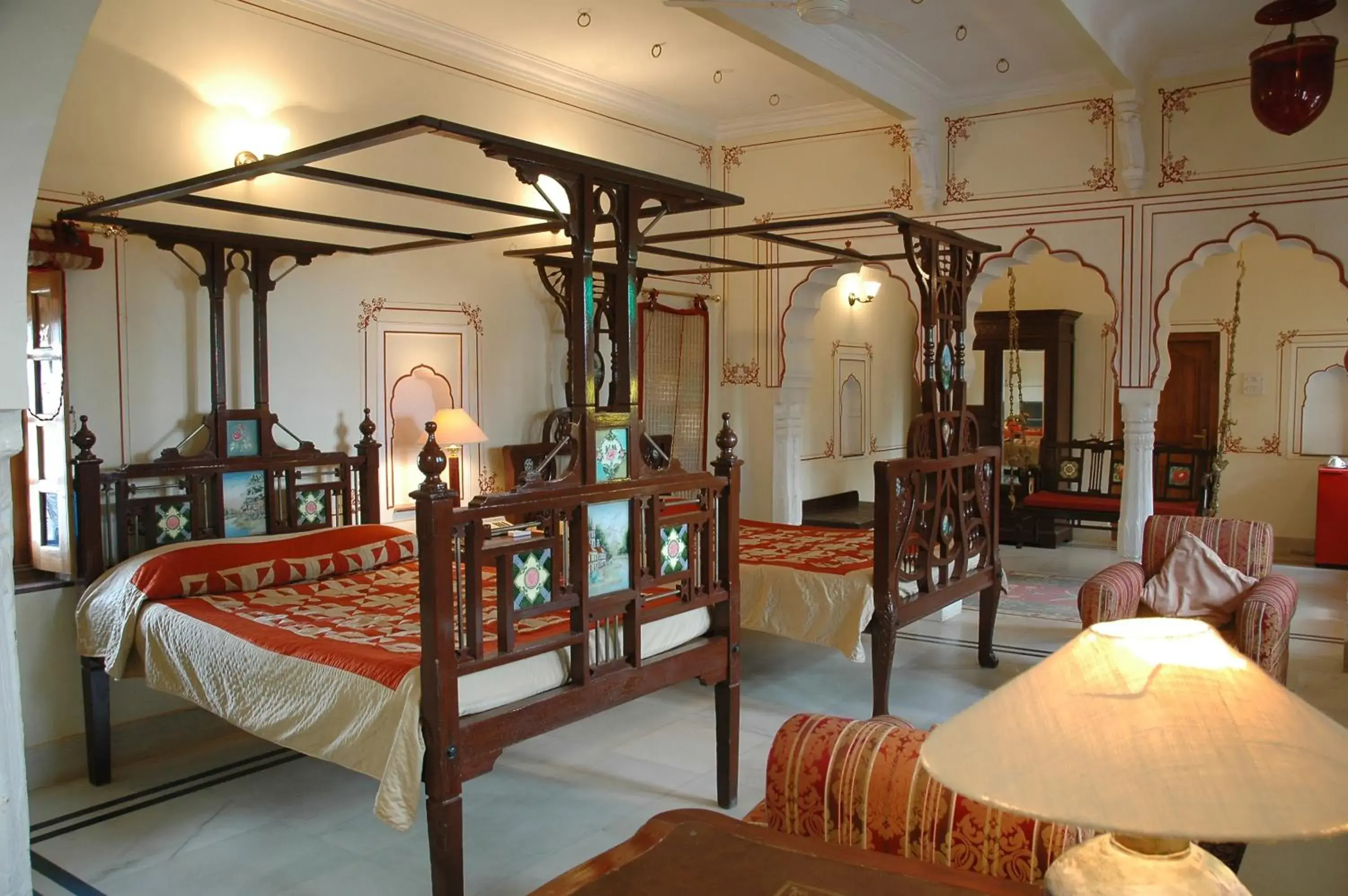 Bedroom, Bed in Hotel Castle Mandawa Bedroom, Bed in Hotel Castle Mandawa