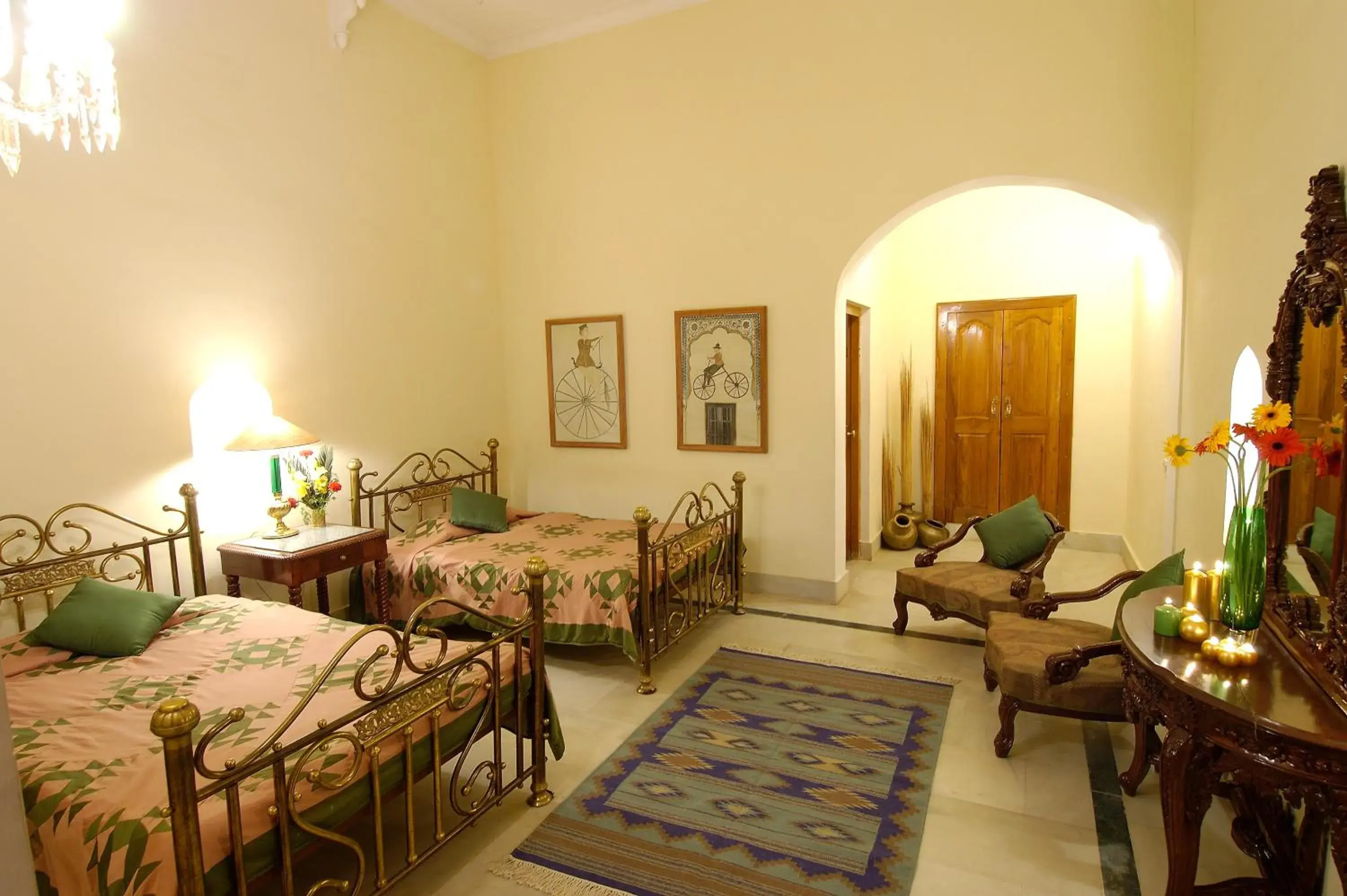 Bed in Hotel Castle Mandawa Bed in Hotel Castle Mandawa