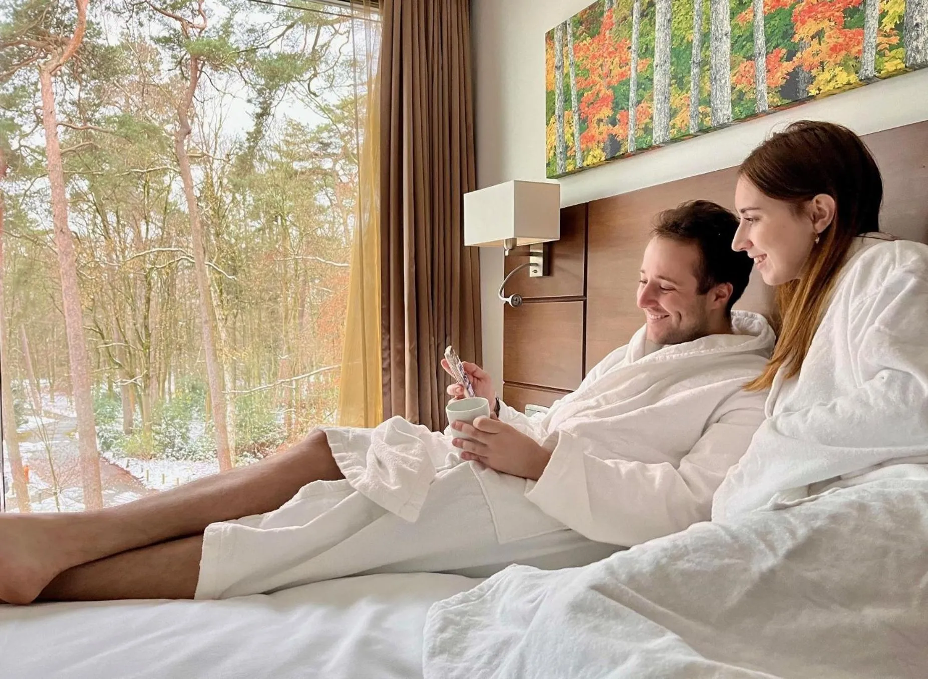 View (from property/room), Bed in Hotel Dolce La Hulpe Brussels