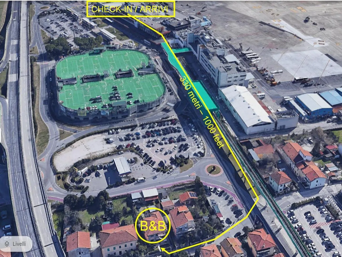 Bird's eye view in Ai 4 Elementi