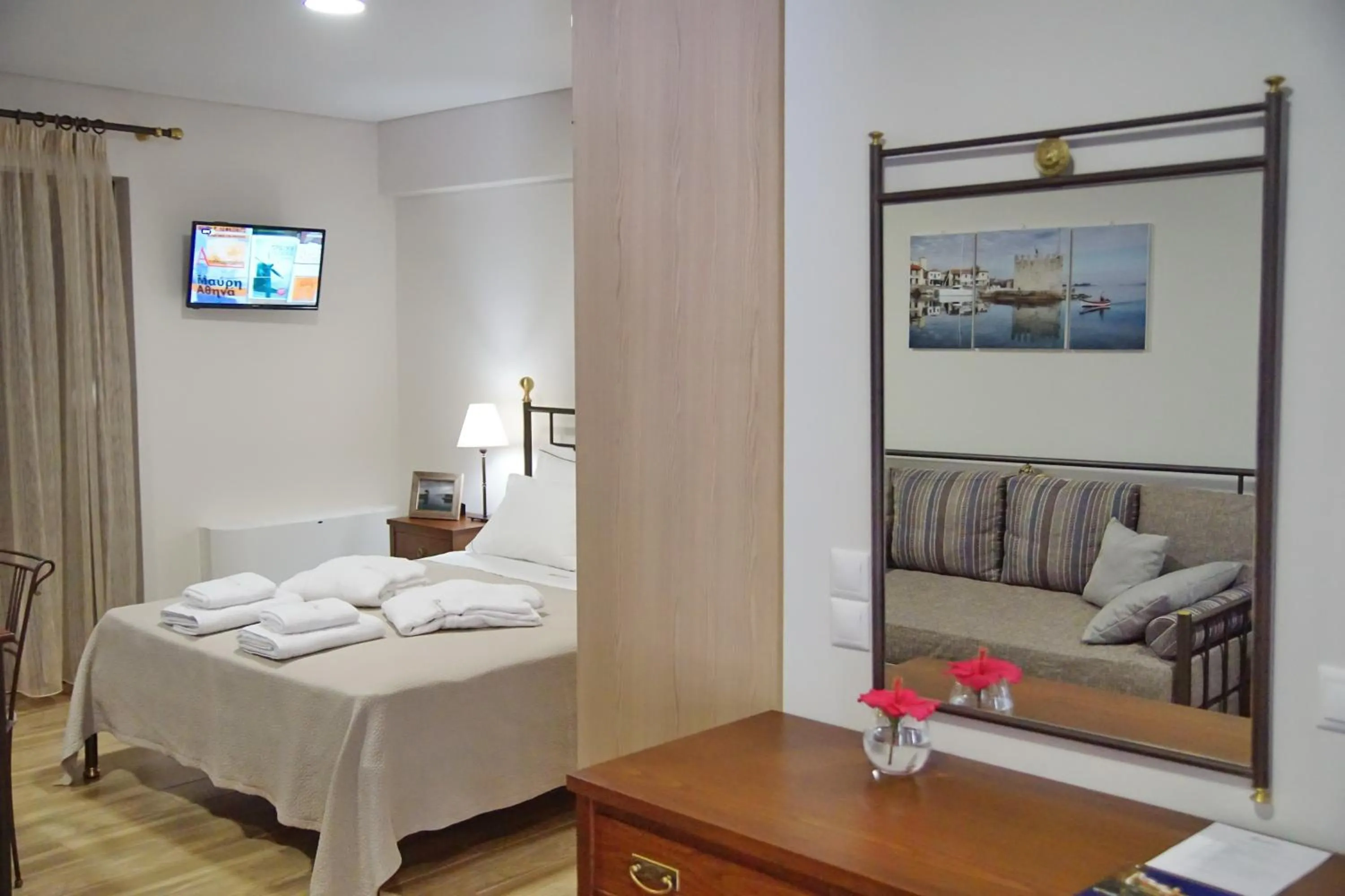 TV and multimedia, Bed in Treanto Nafpaktos Boutique Hotel