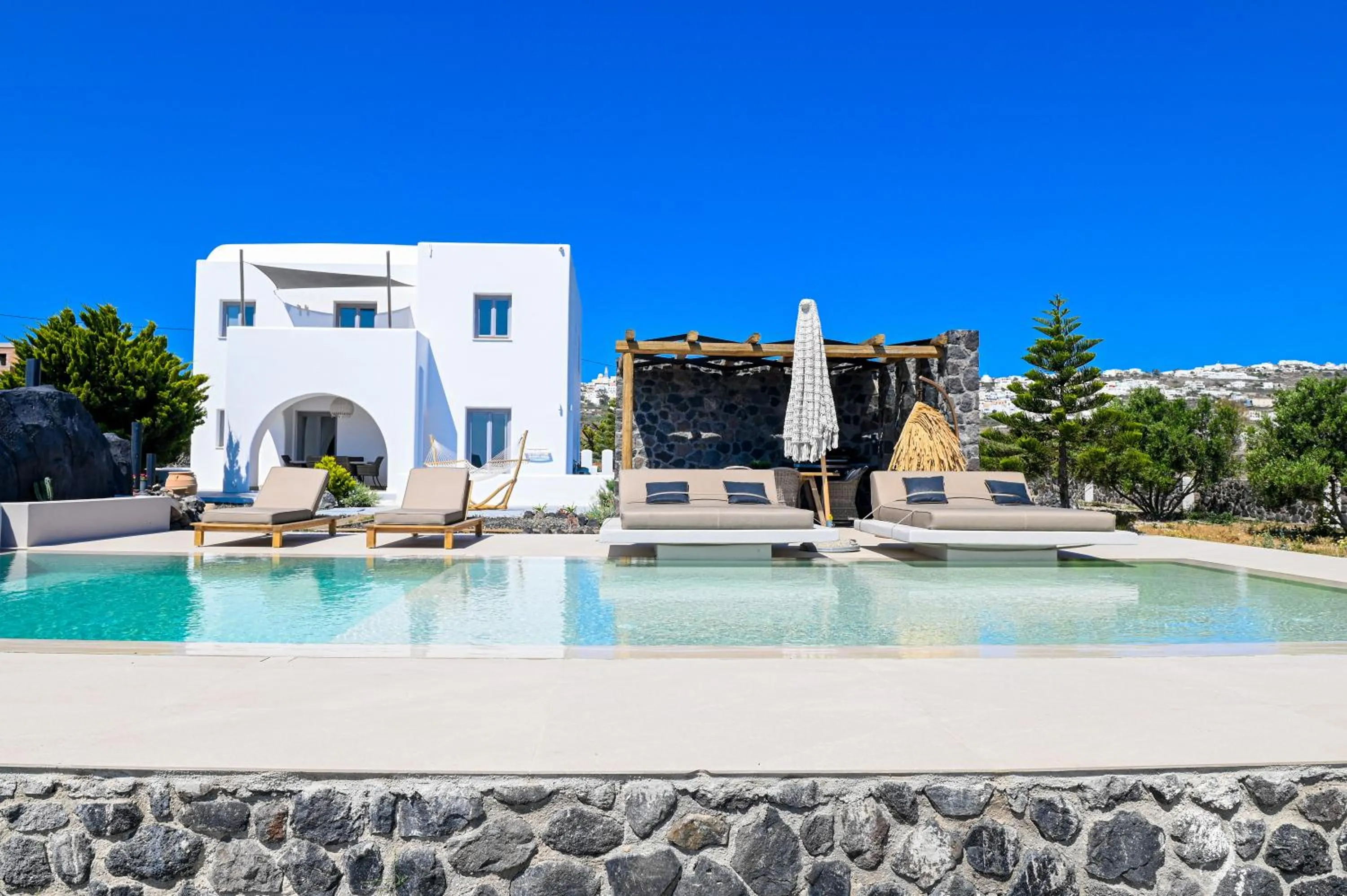 Pool view in Saint Apostles Villas