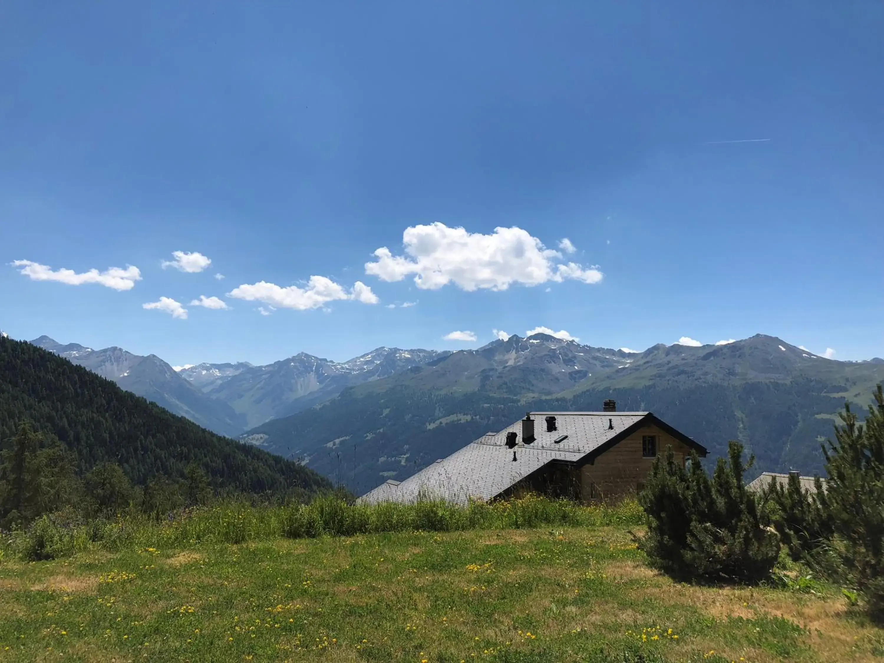 Garden view in Chandolin Boutique Hotel Garden view in Chandolin Boutique Hotel