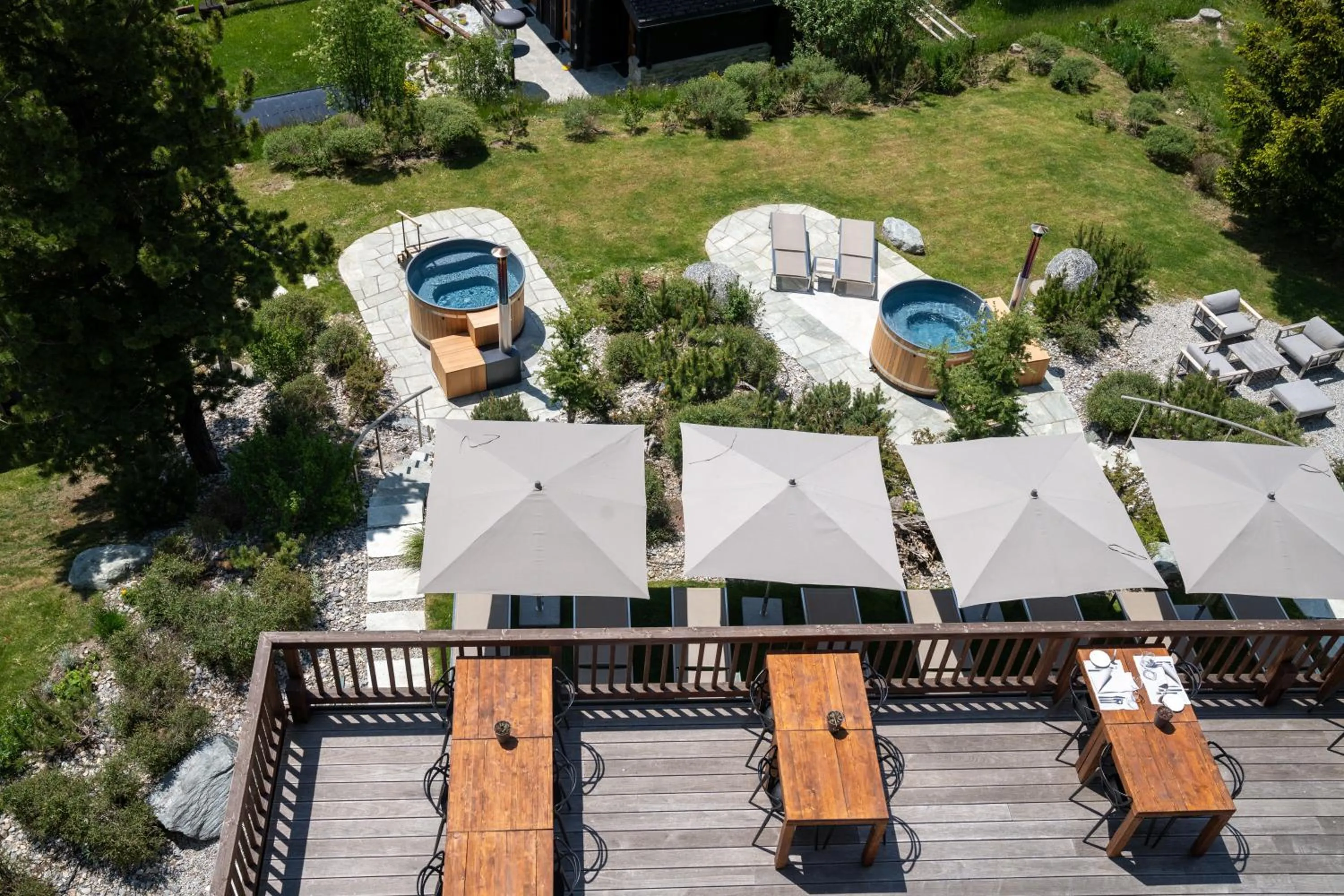 Garden view in Chandolin Boutique Hotel