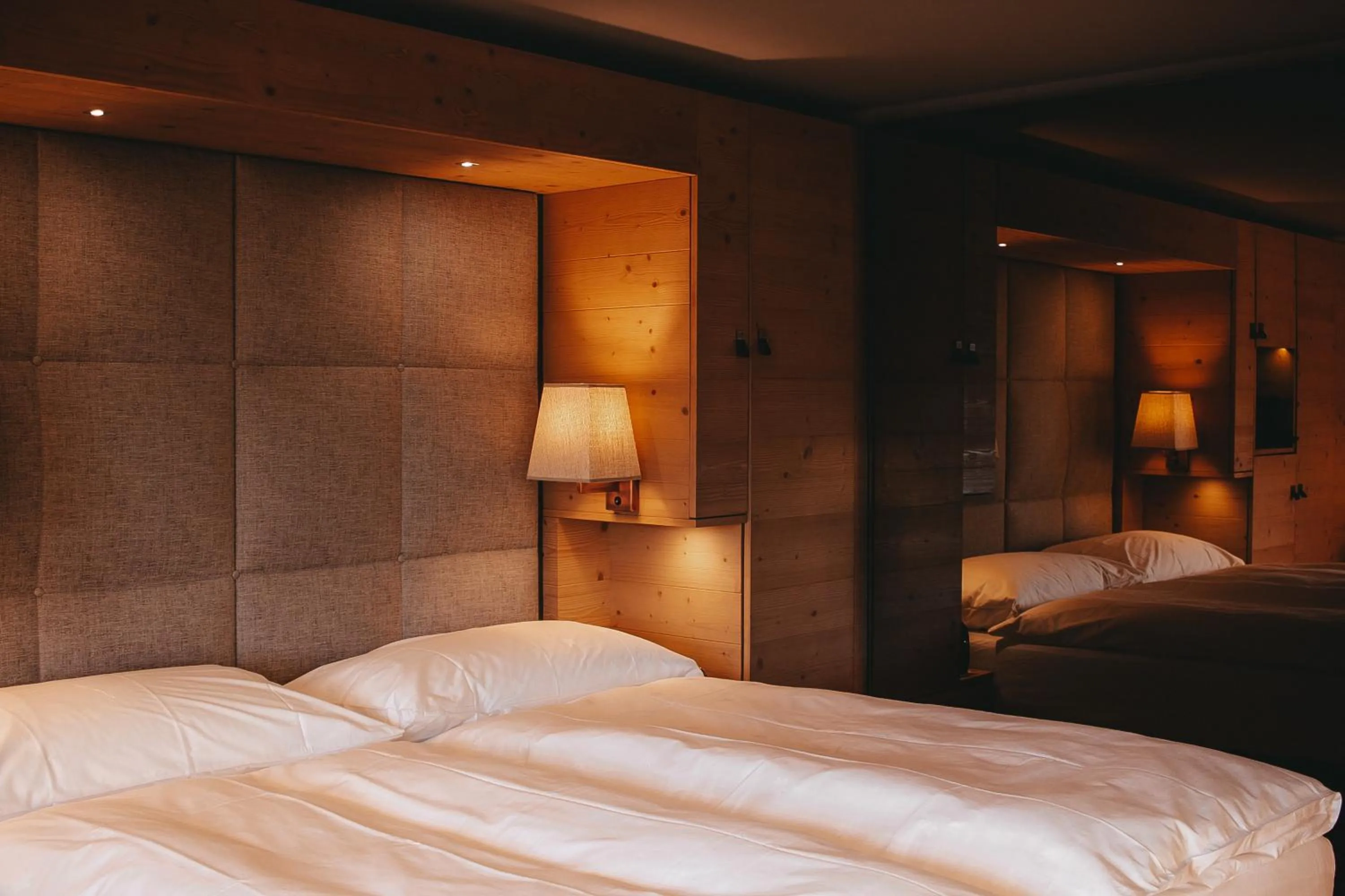 Bed in Chandolin Boutique Hotel