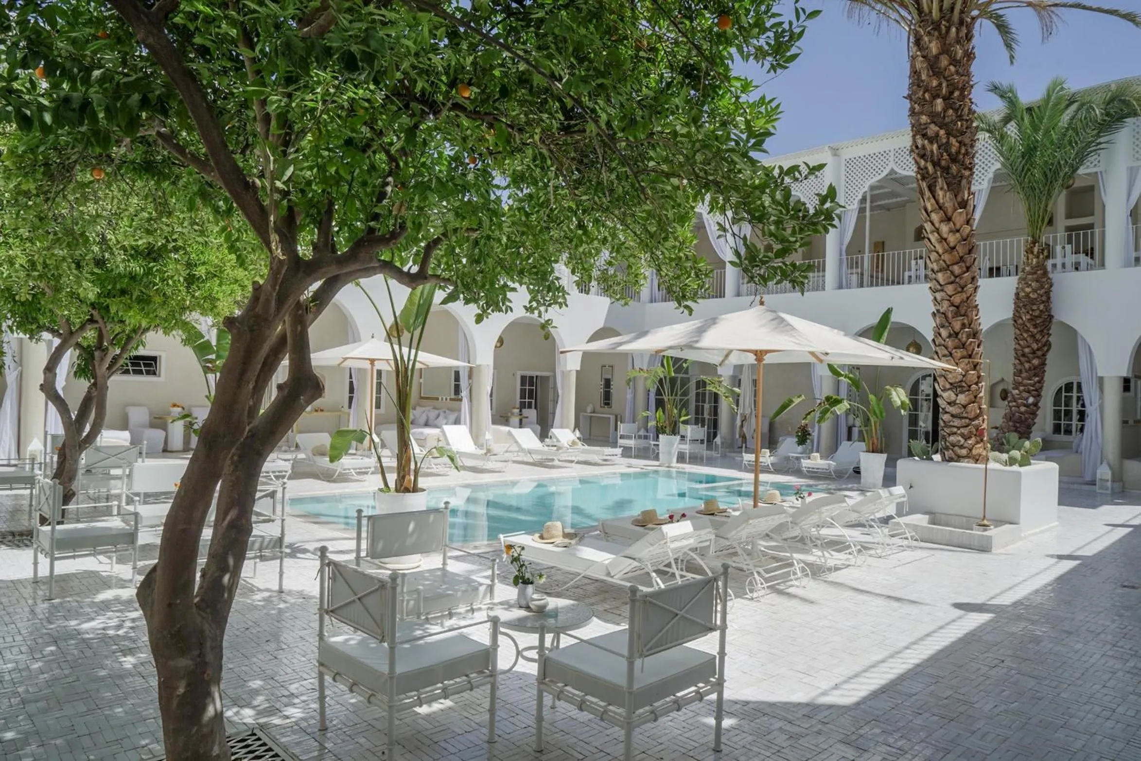Patio in Riad Palais Blanc & Spa