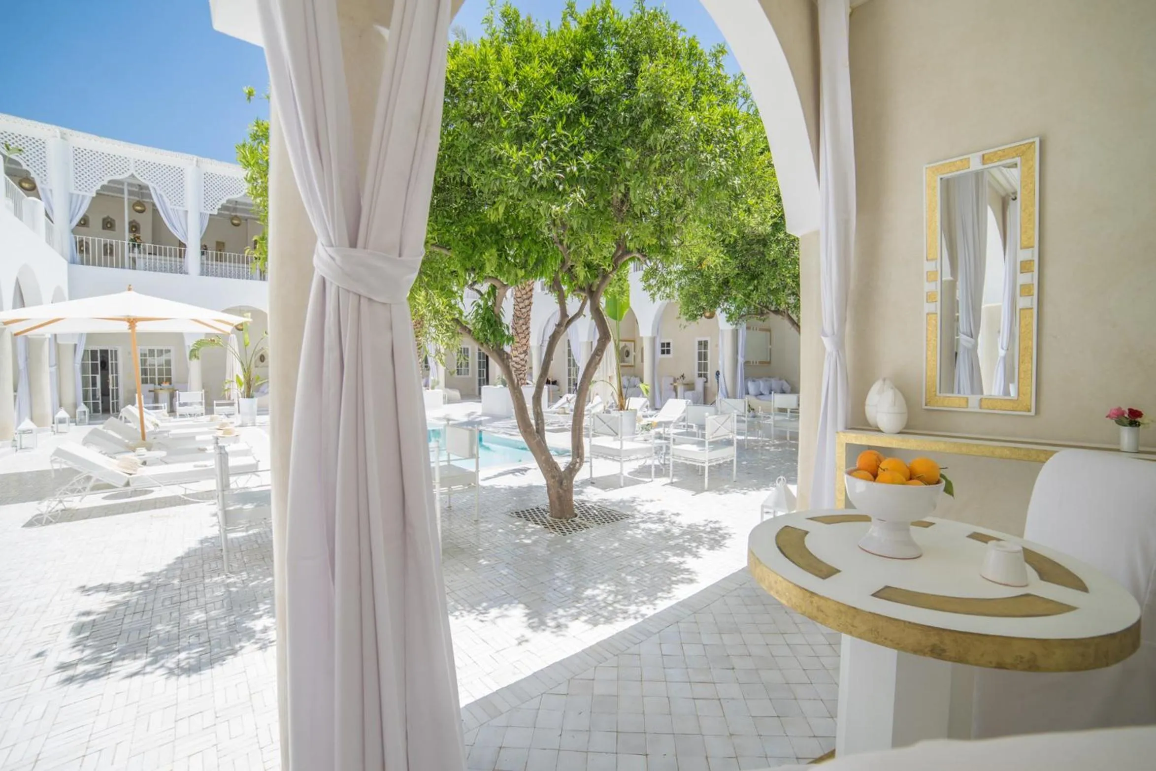 Patio in Riad Palais Blanc & Spa