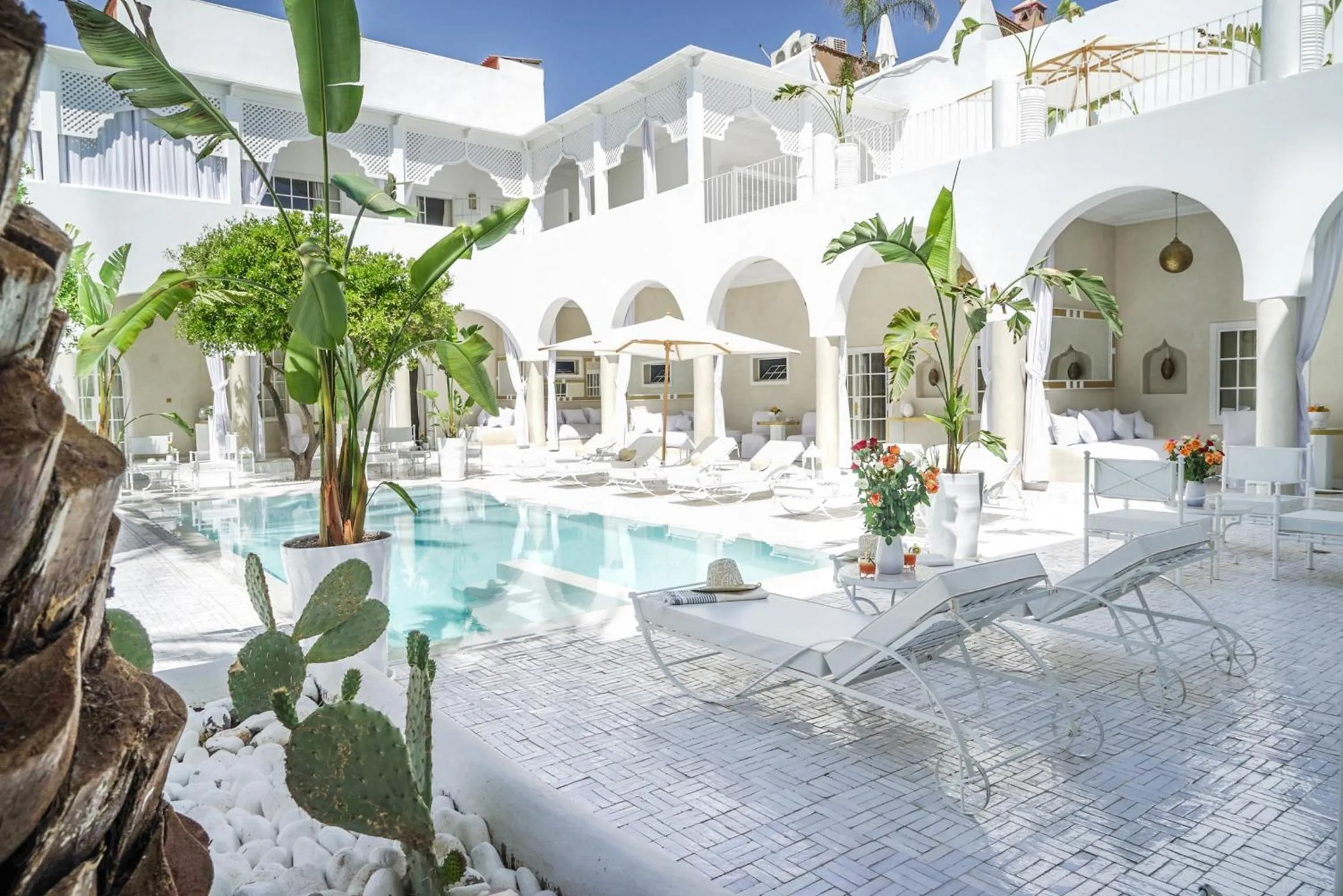 Patio in Riad Palais Blanc & Spa