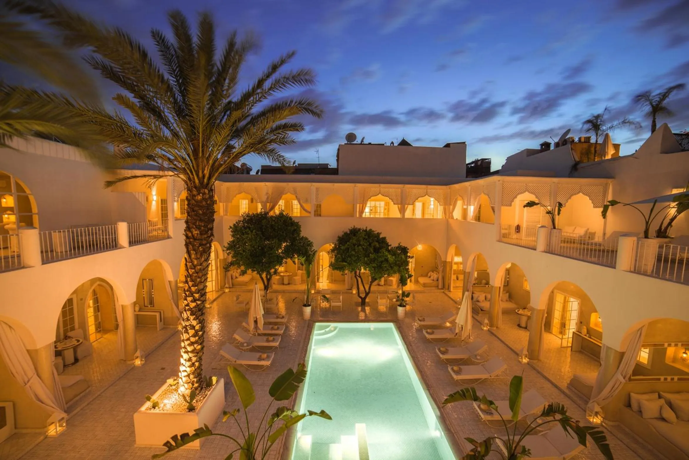 Patio in Riad Palais Blanc & Spa