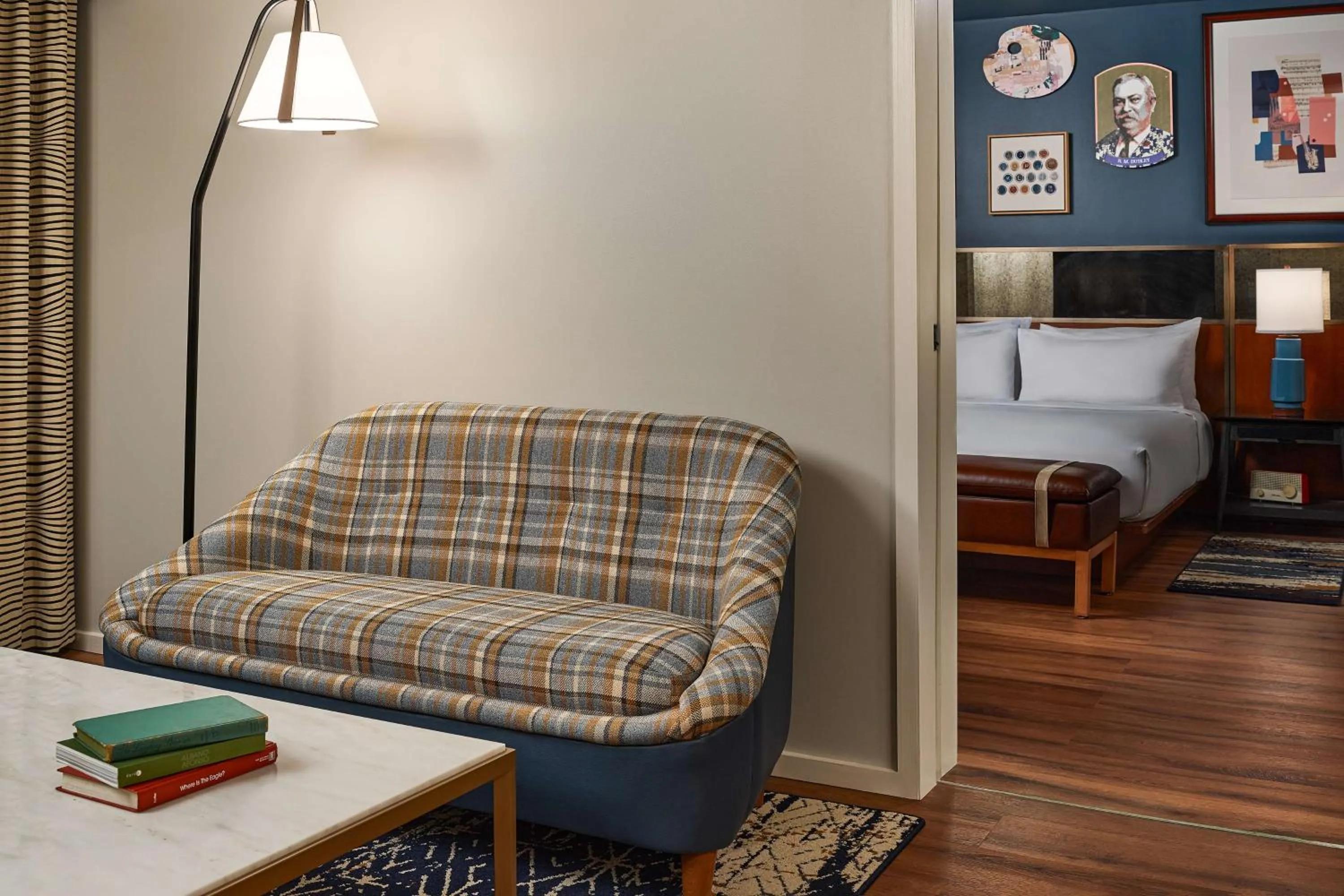 Living room, Bed in The Bankers Alley Hotel Nashville, Tapestry Collection by Hilton