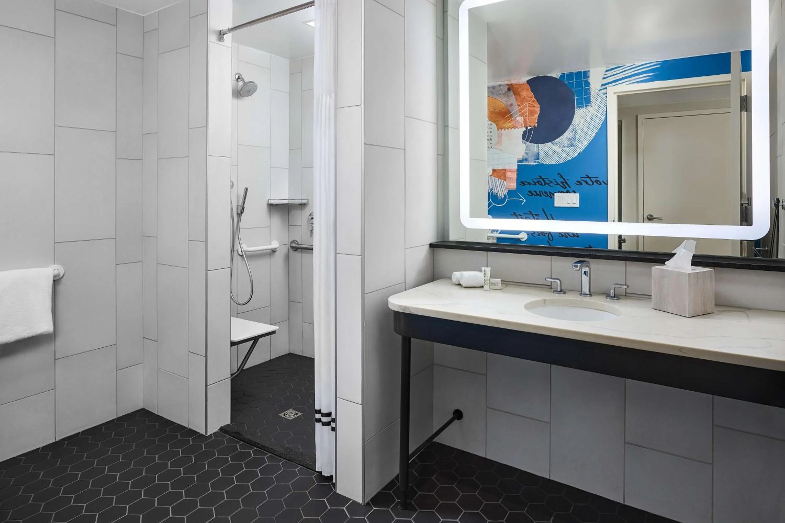 Bathroom in The Bankers Alley Hotel Nashville, Tapestry Collection by Hilton