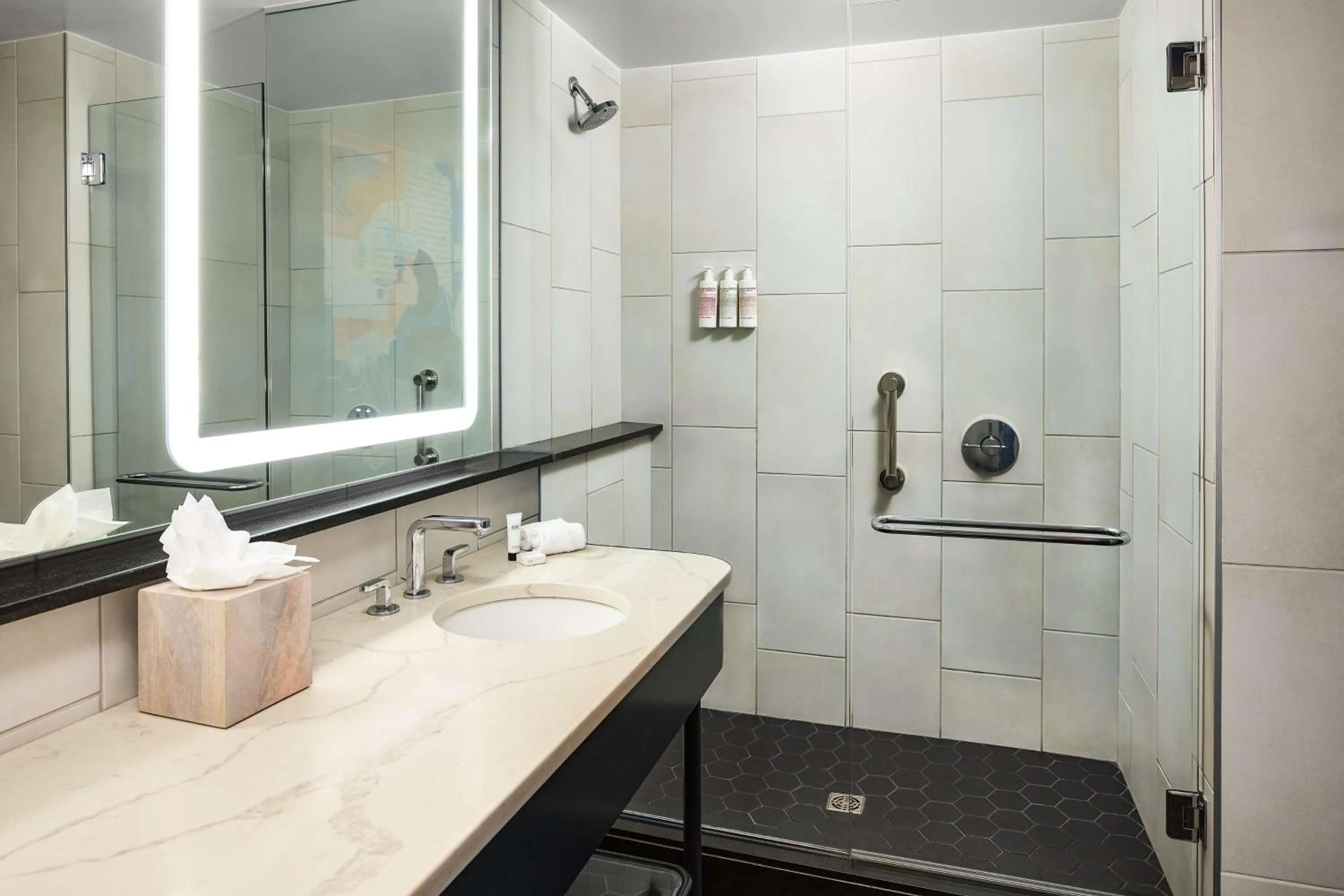 Bathroom in The Bankers Alley Hotel Nashville, Tapestry Collection by Hilton