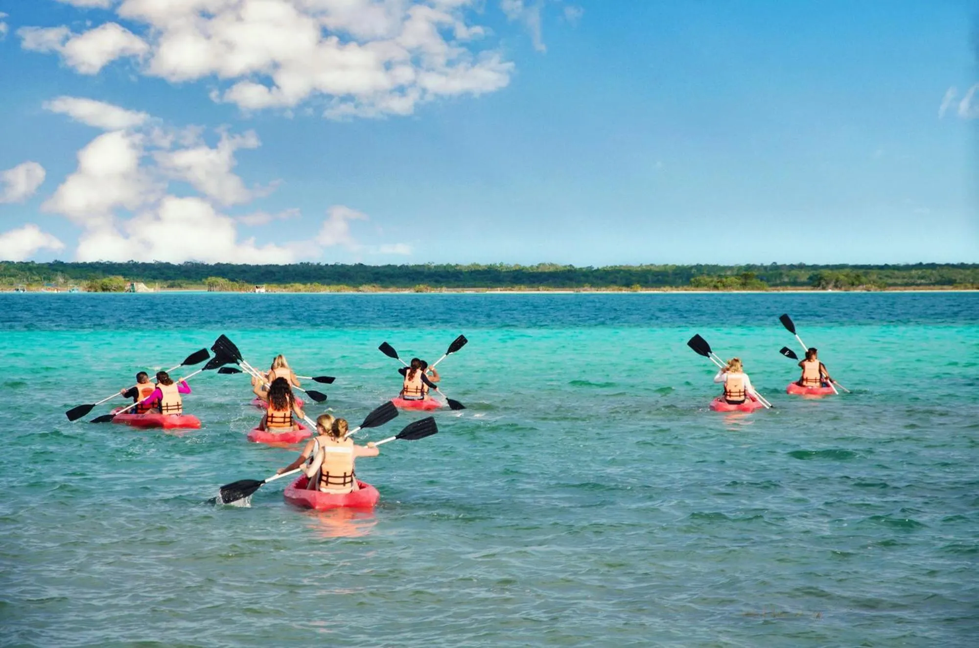 People in The Yak Lake House - Hostal Bacalar