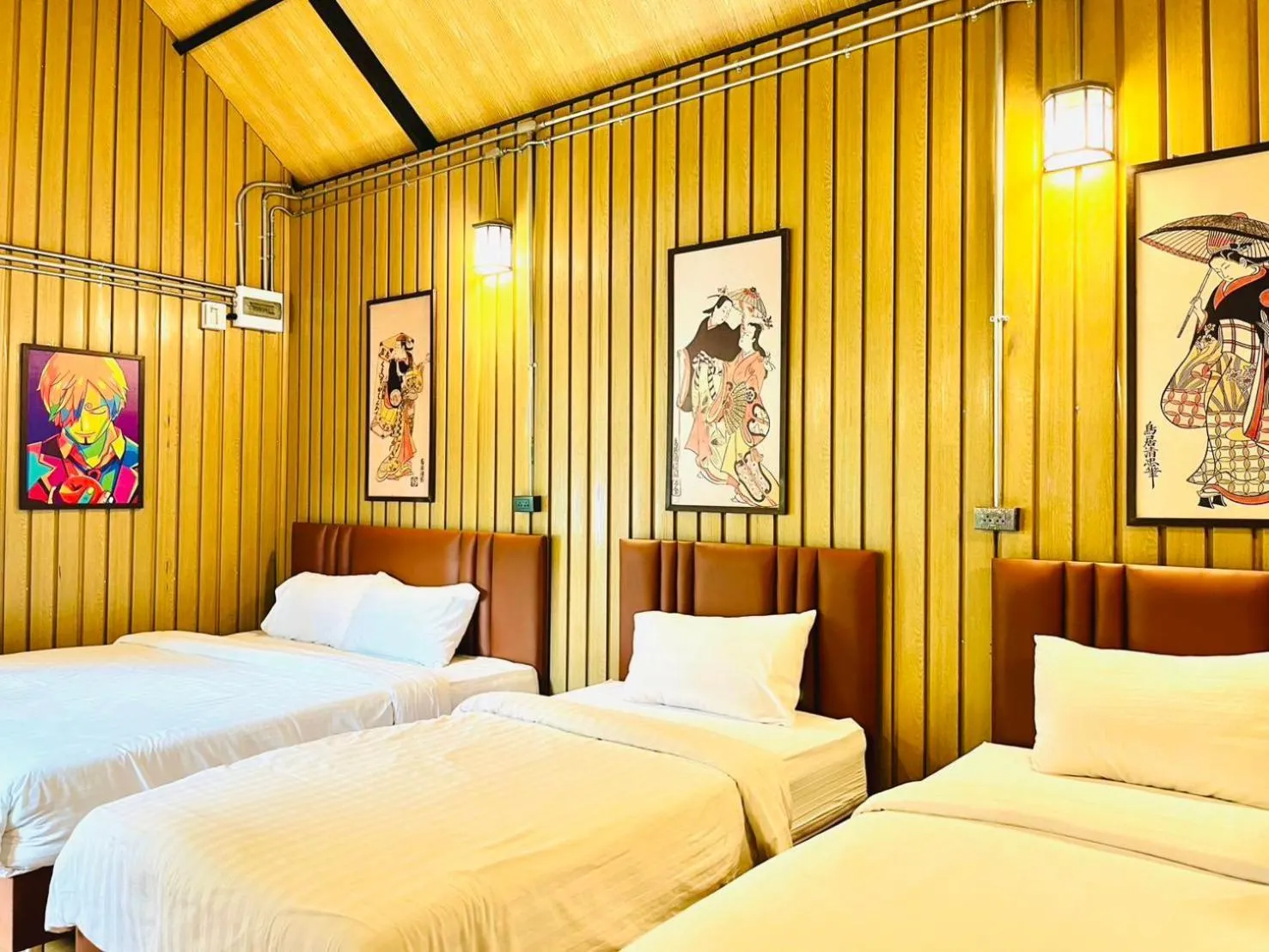 Bed in The Lofthouse Sansai