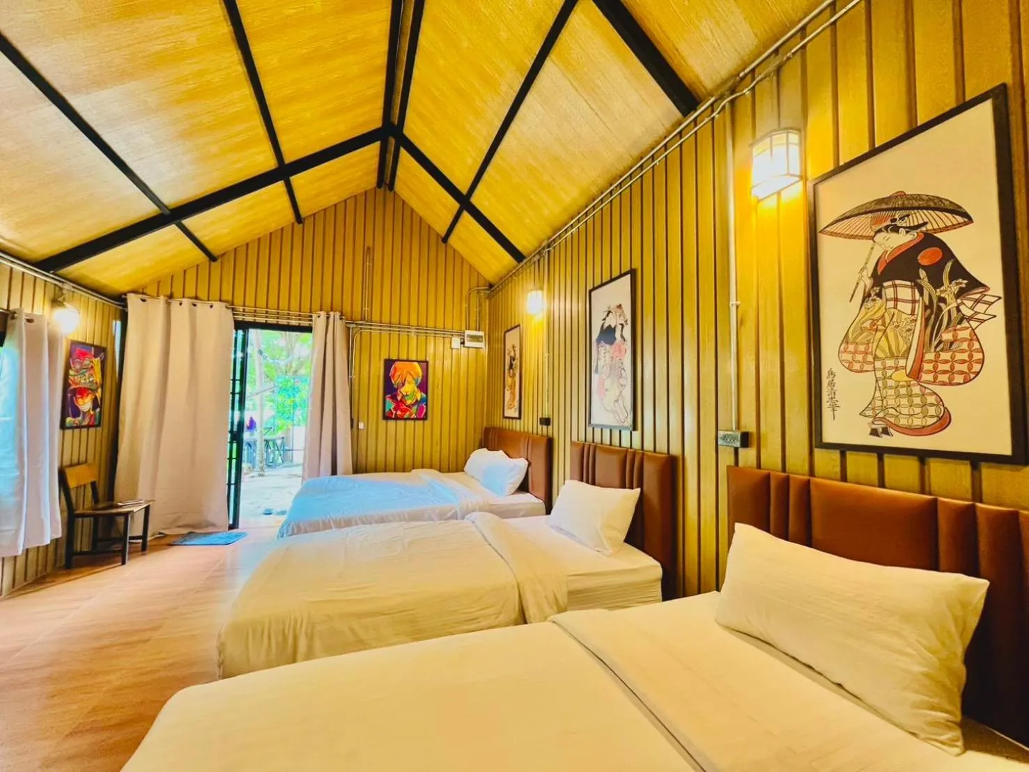 Bed in The Lofthouse Sansai