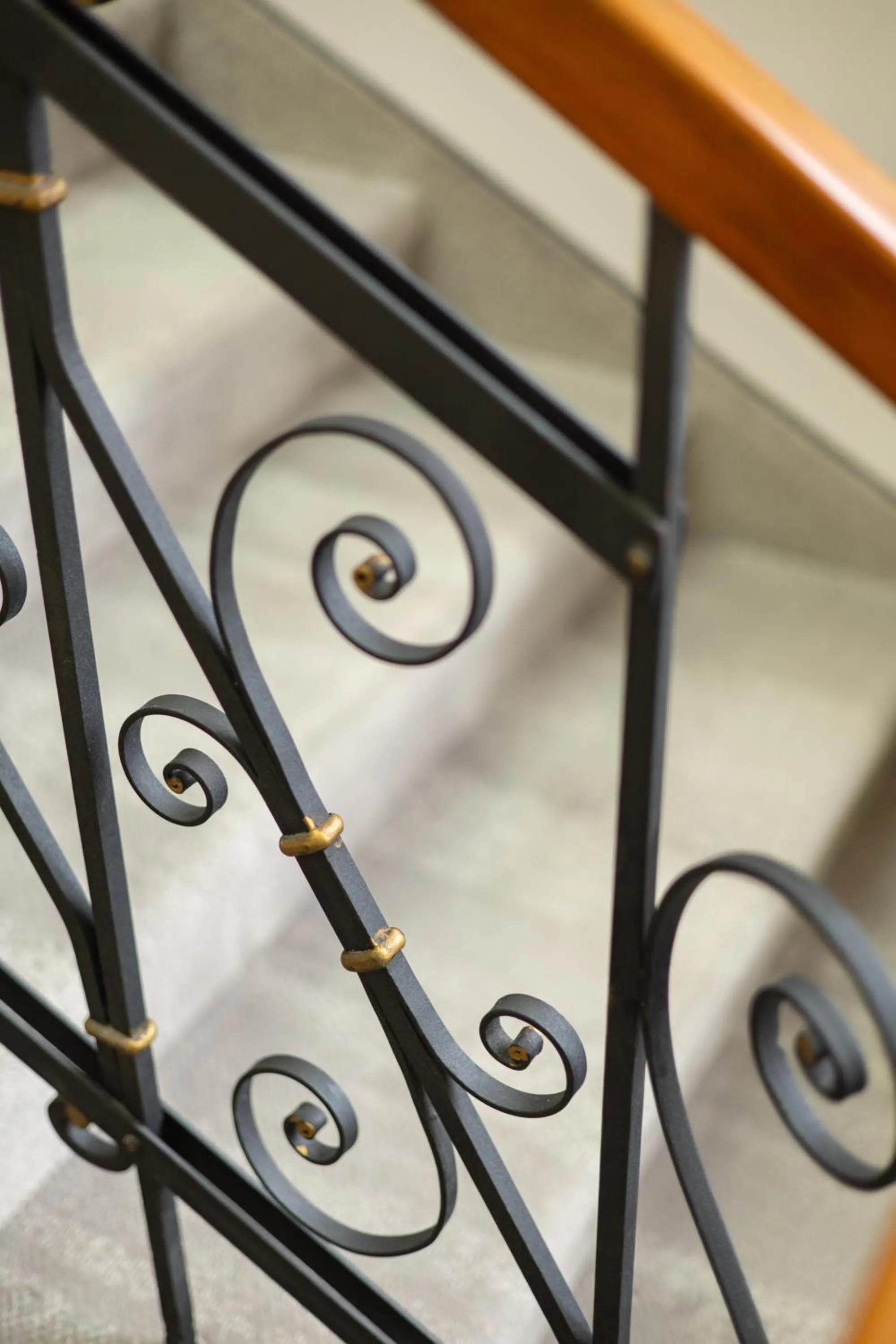 Decorative detail, Bed in Hotel Waldinger