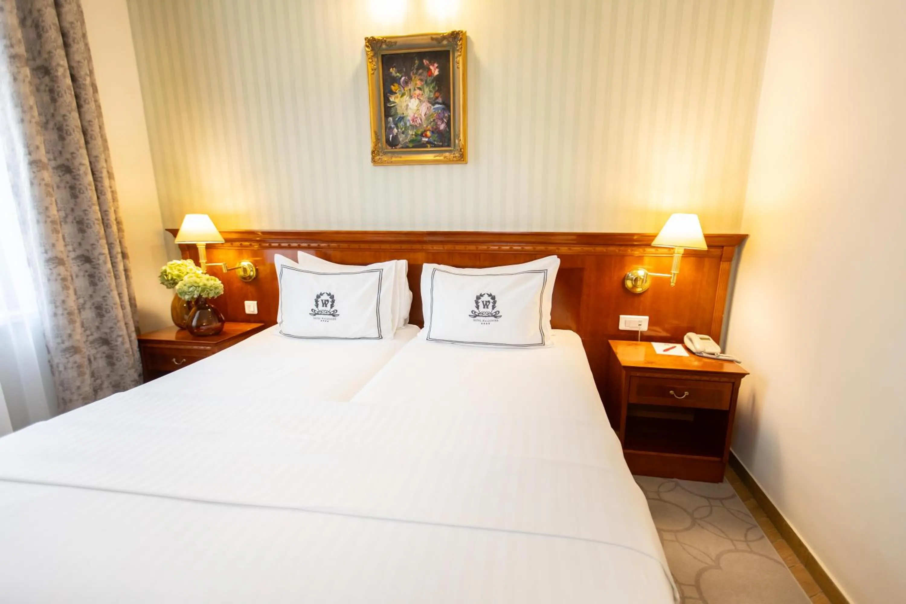 Decorative detail, Bed in Hotel Waldinger