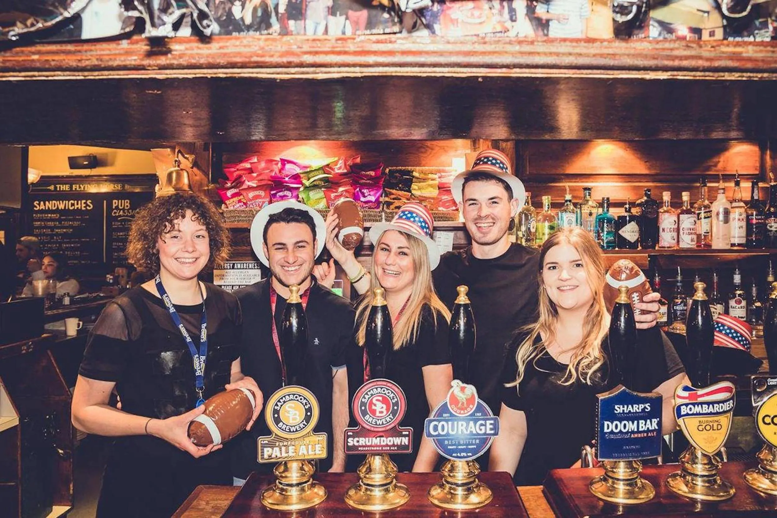 Staff in St Christopher's Inn Liverpool Street