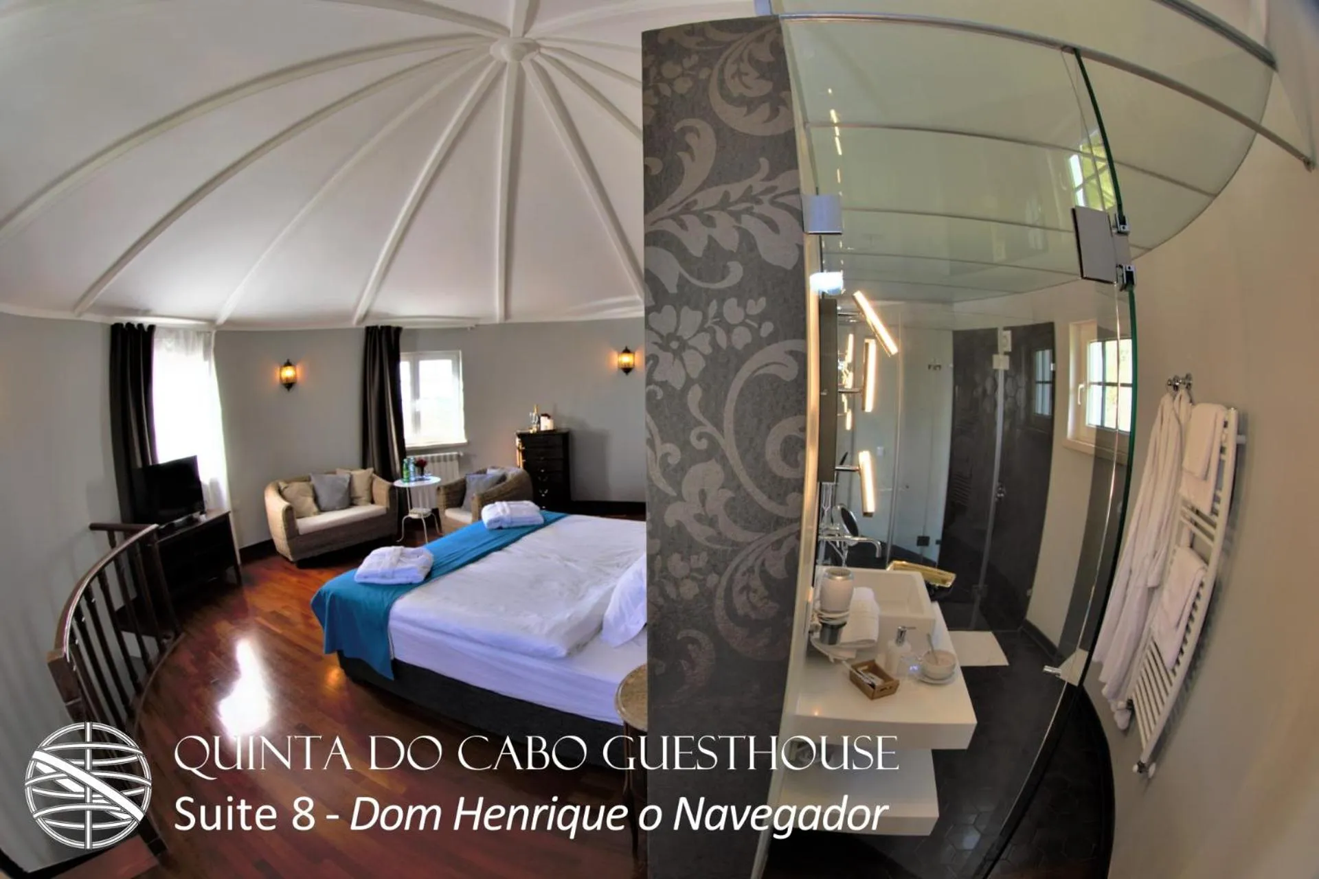 Bathroom, Bed in Quinta do Cabo Guesthouse