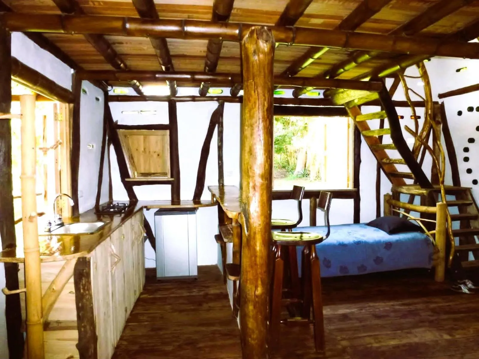 Kitchen or kitchenette, Bed in Hotel La Casa de Francois