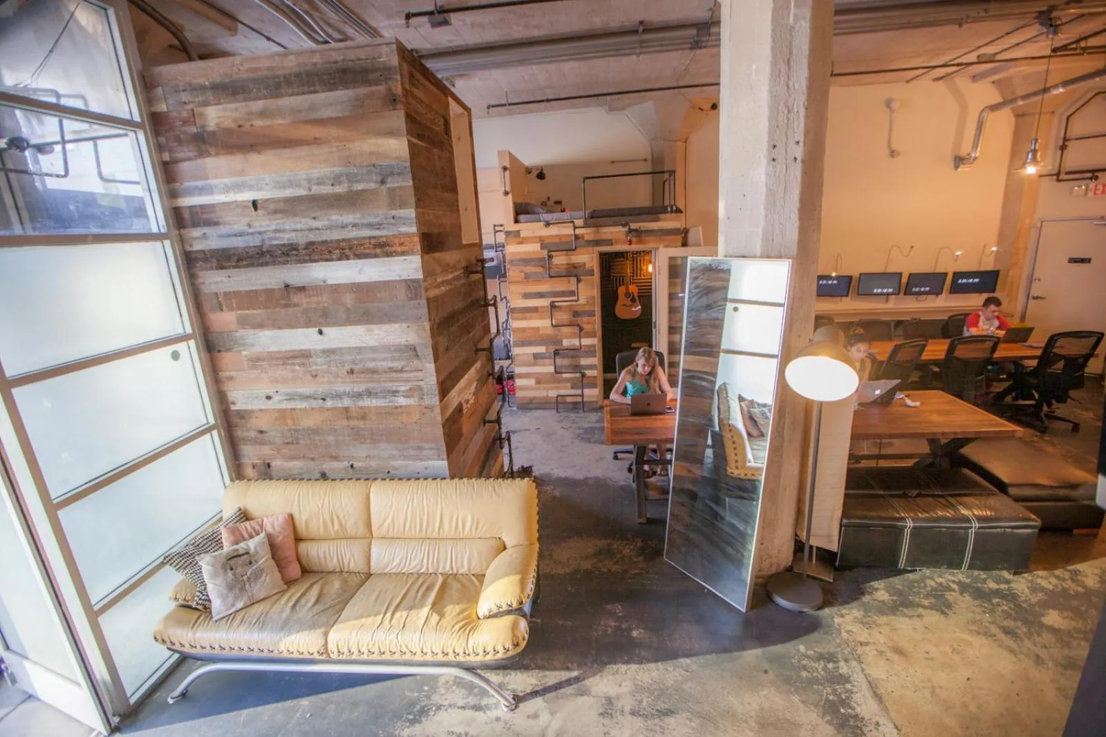 Seating area in PodShare Hollywood