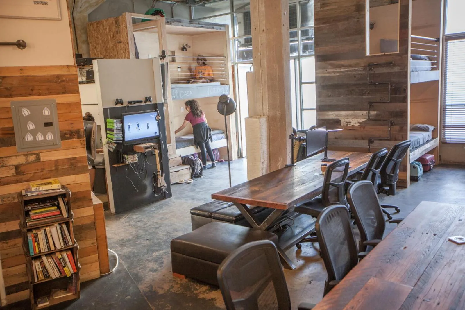 Seating area in PodShare Hollywood