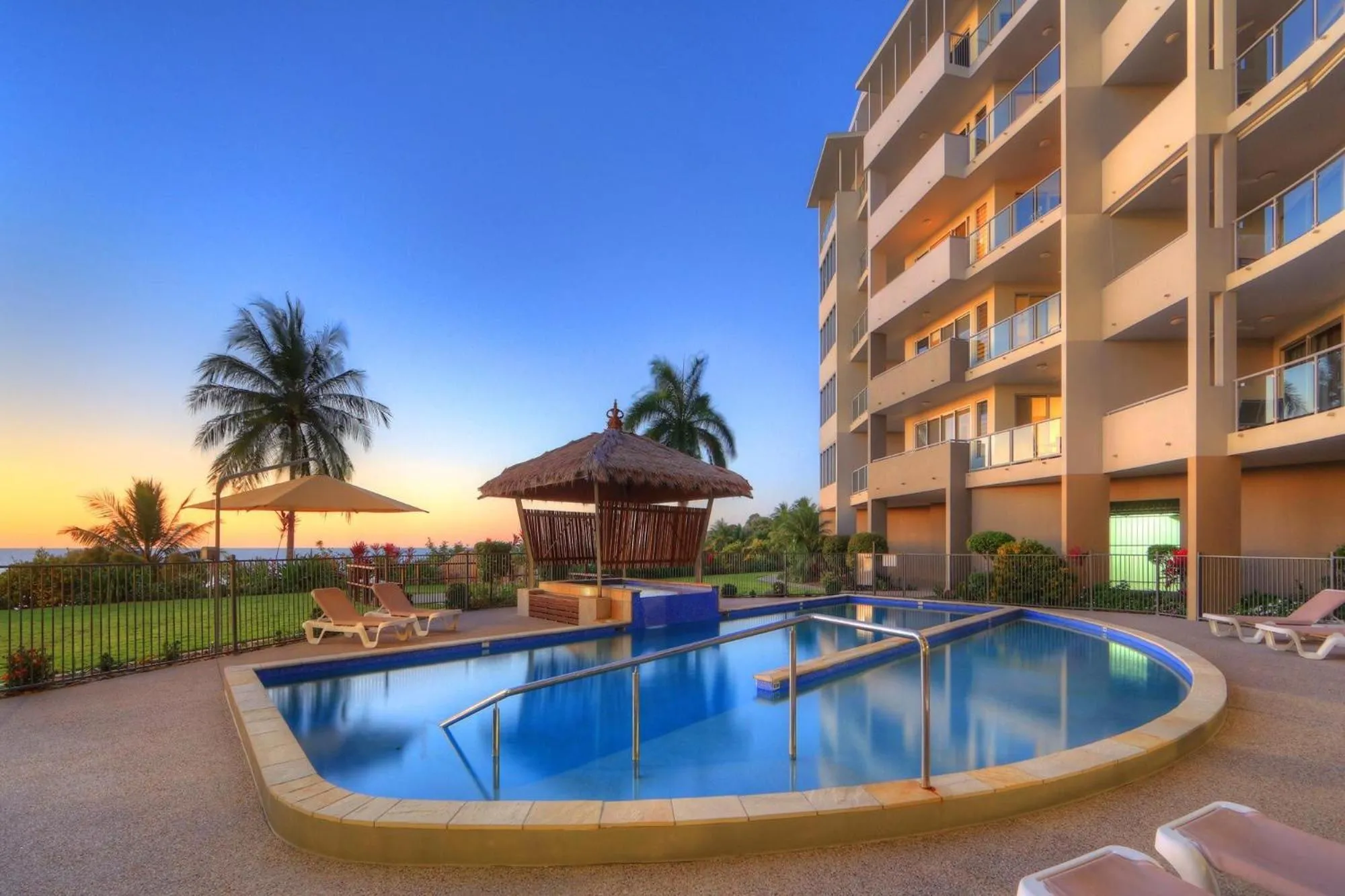 Pool view in Coral Cove Apartments - Absolute Beachfront Resort Bowen
