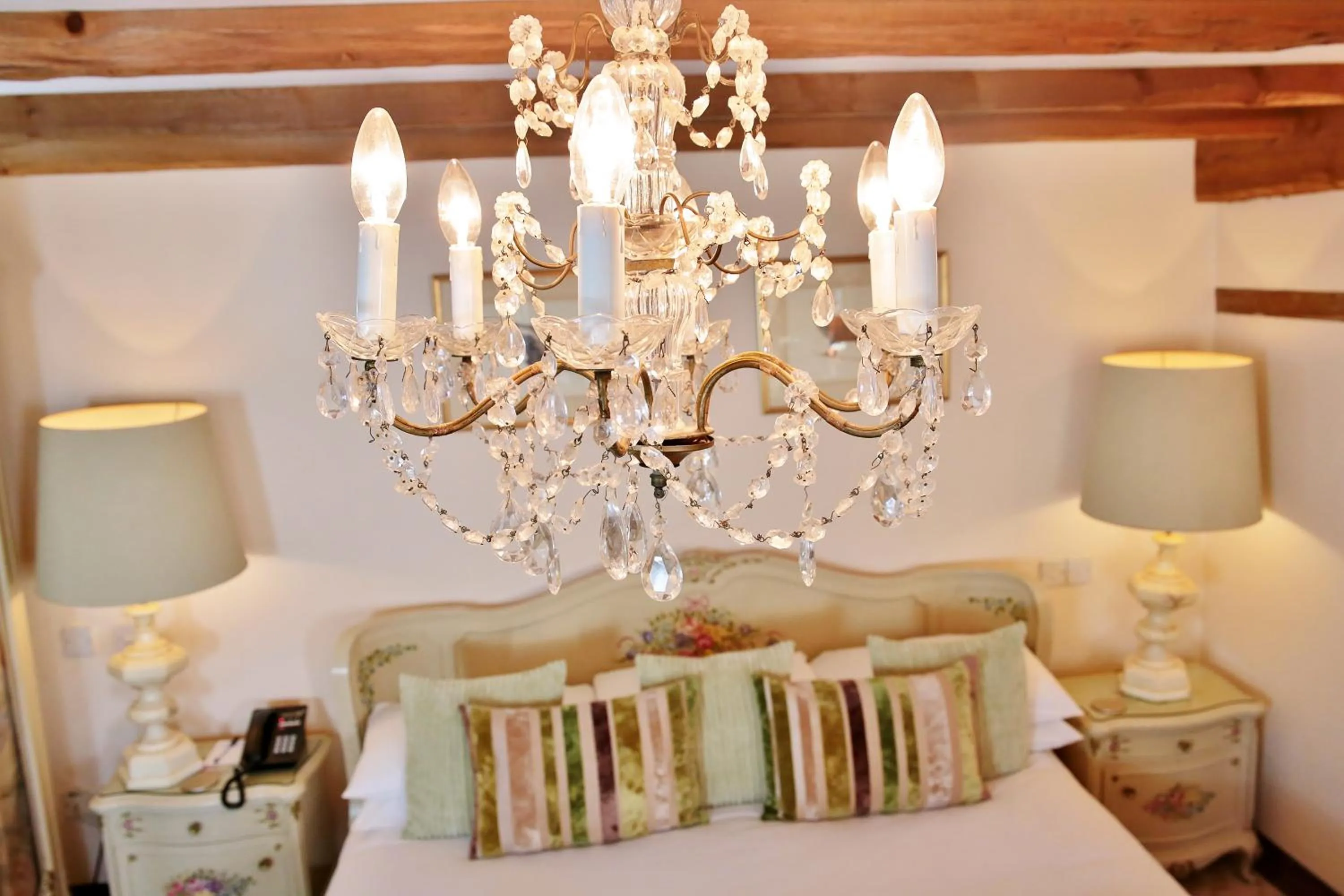 Decorative detail, Bed in The Inglenook Hotel