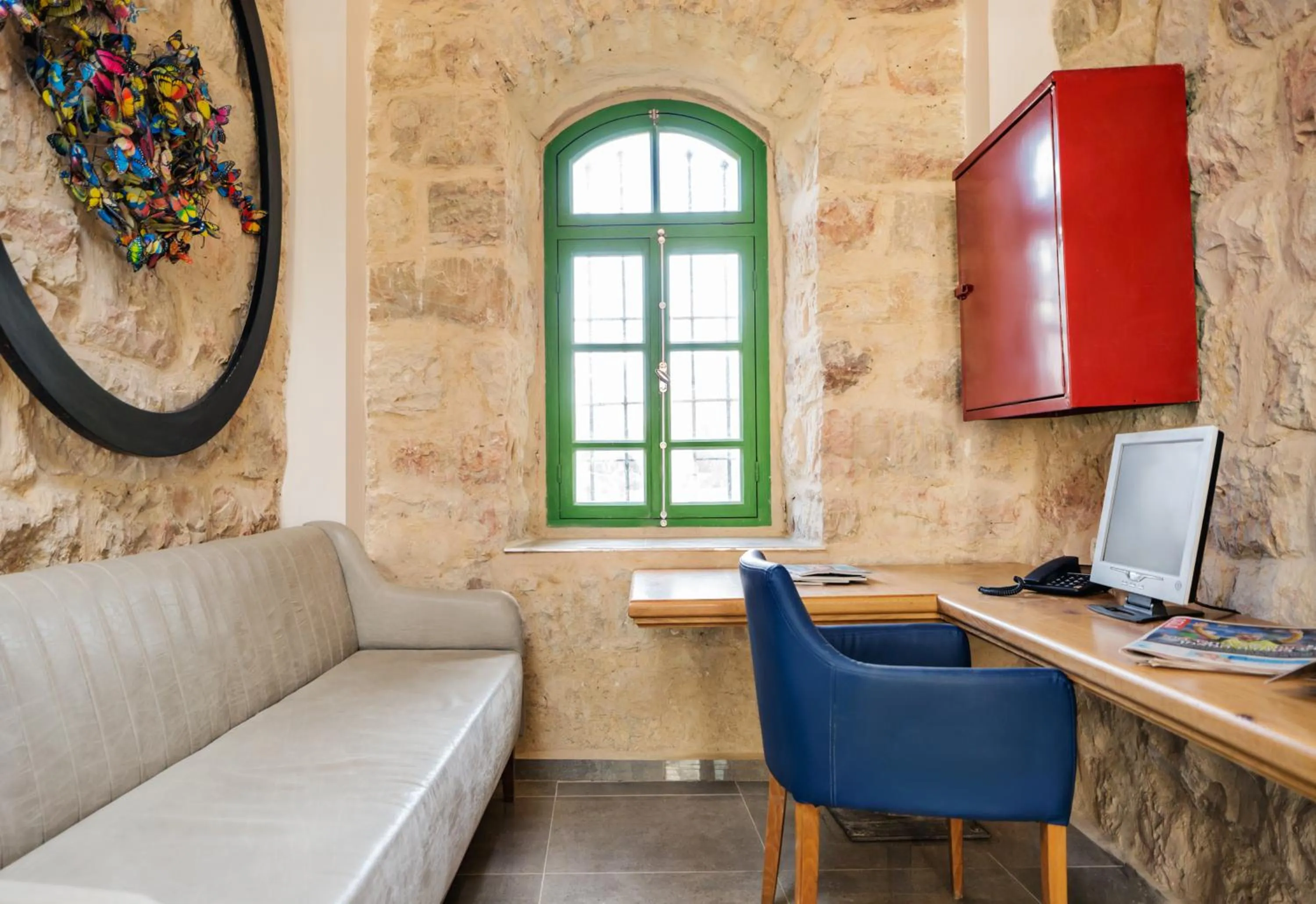 Seating area in Heleni Hotel