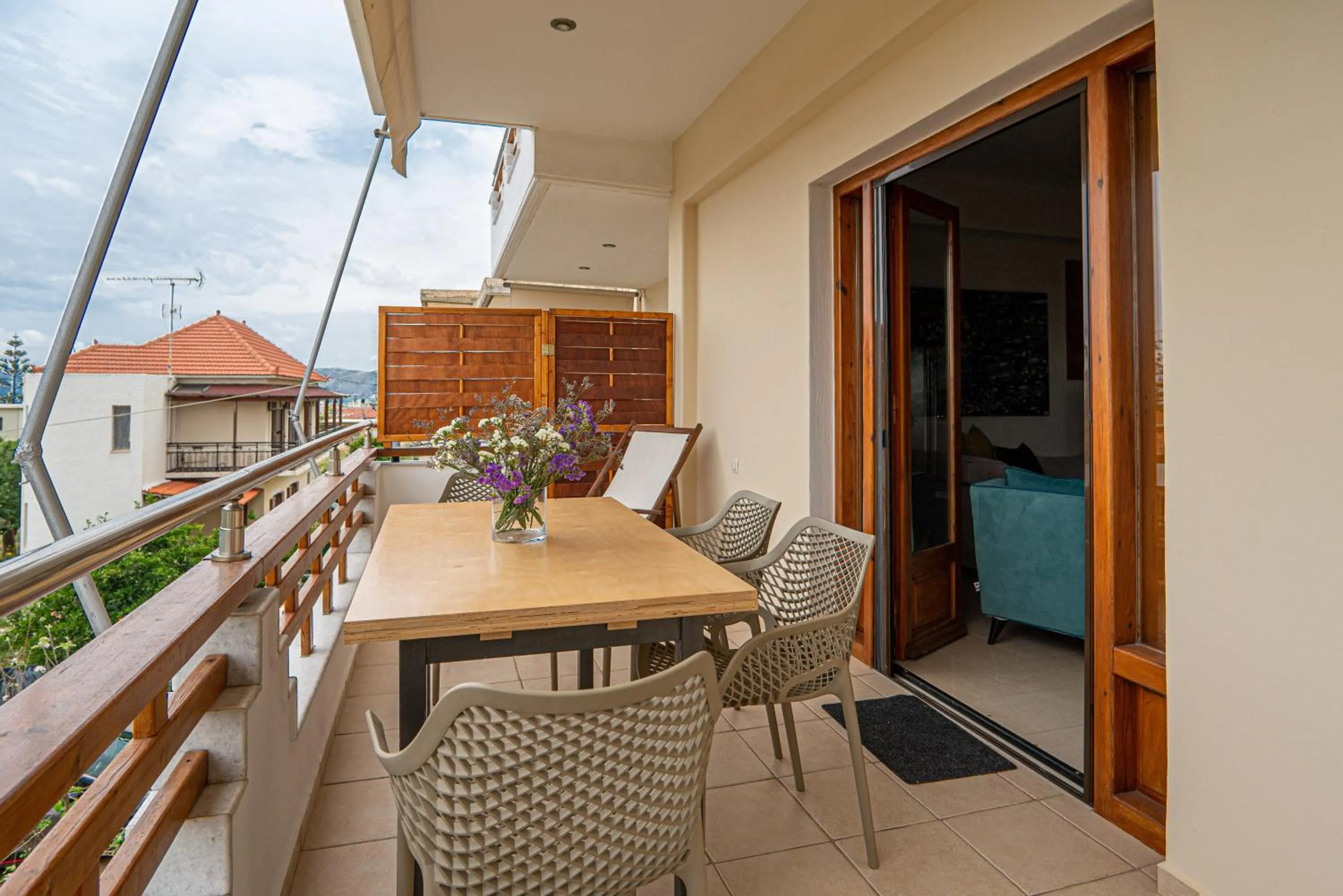 Balcony/Terrace in Contemporary 2 bedroom apt 5 min walk from Kissamos center