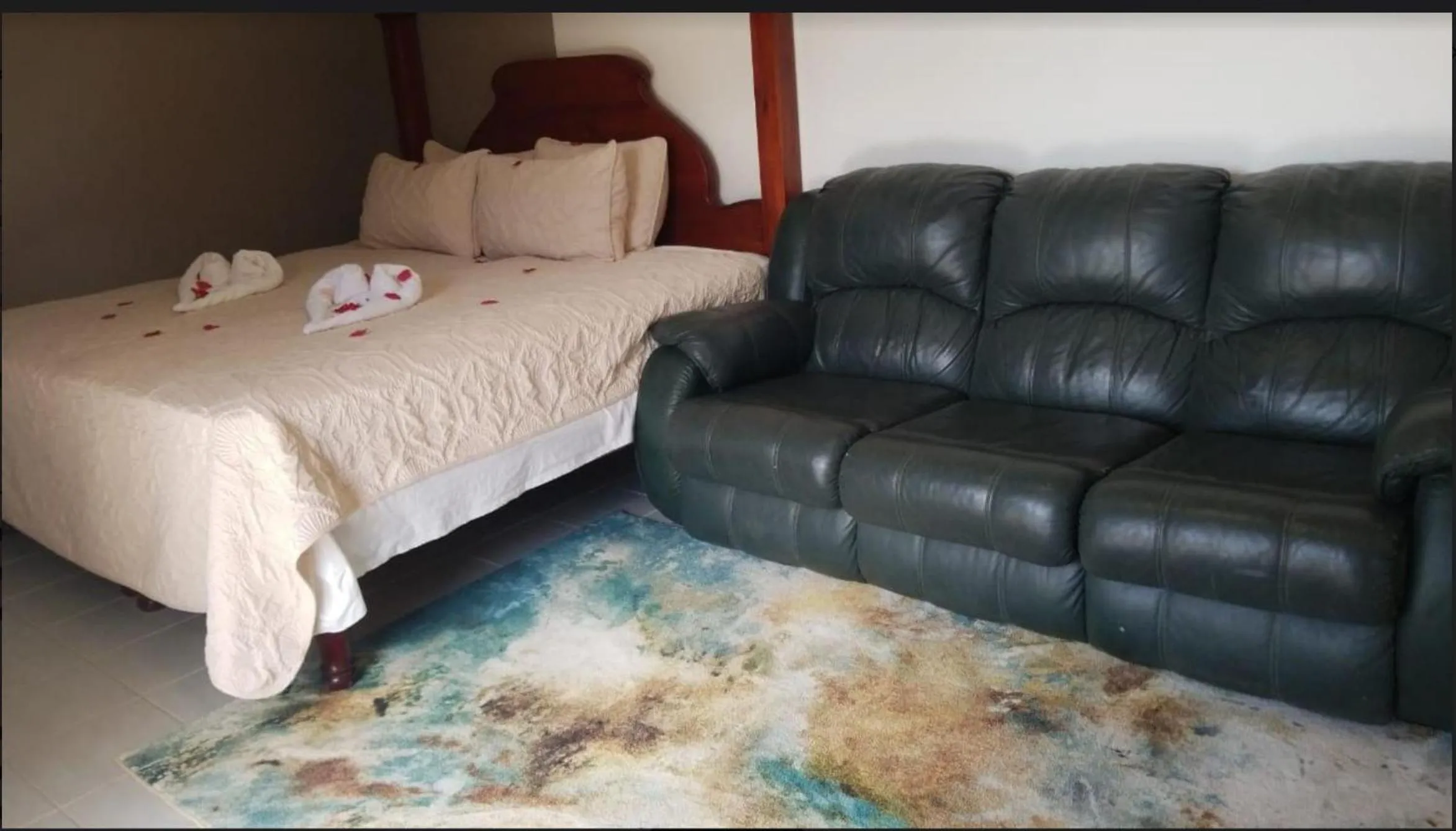 Seating area, Bed in Boutique B&B at Stone Village