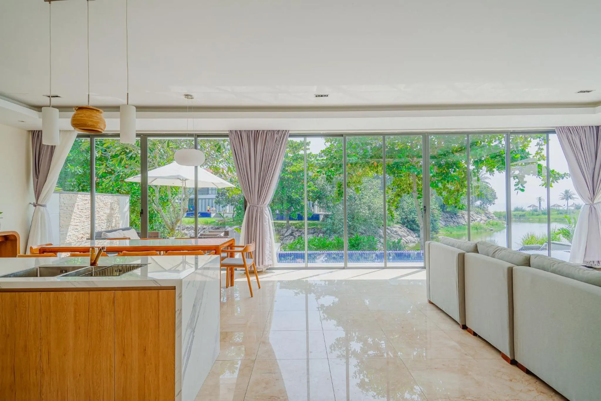 Kitchen or kitchenette in The Ocean Villas Danang
