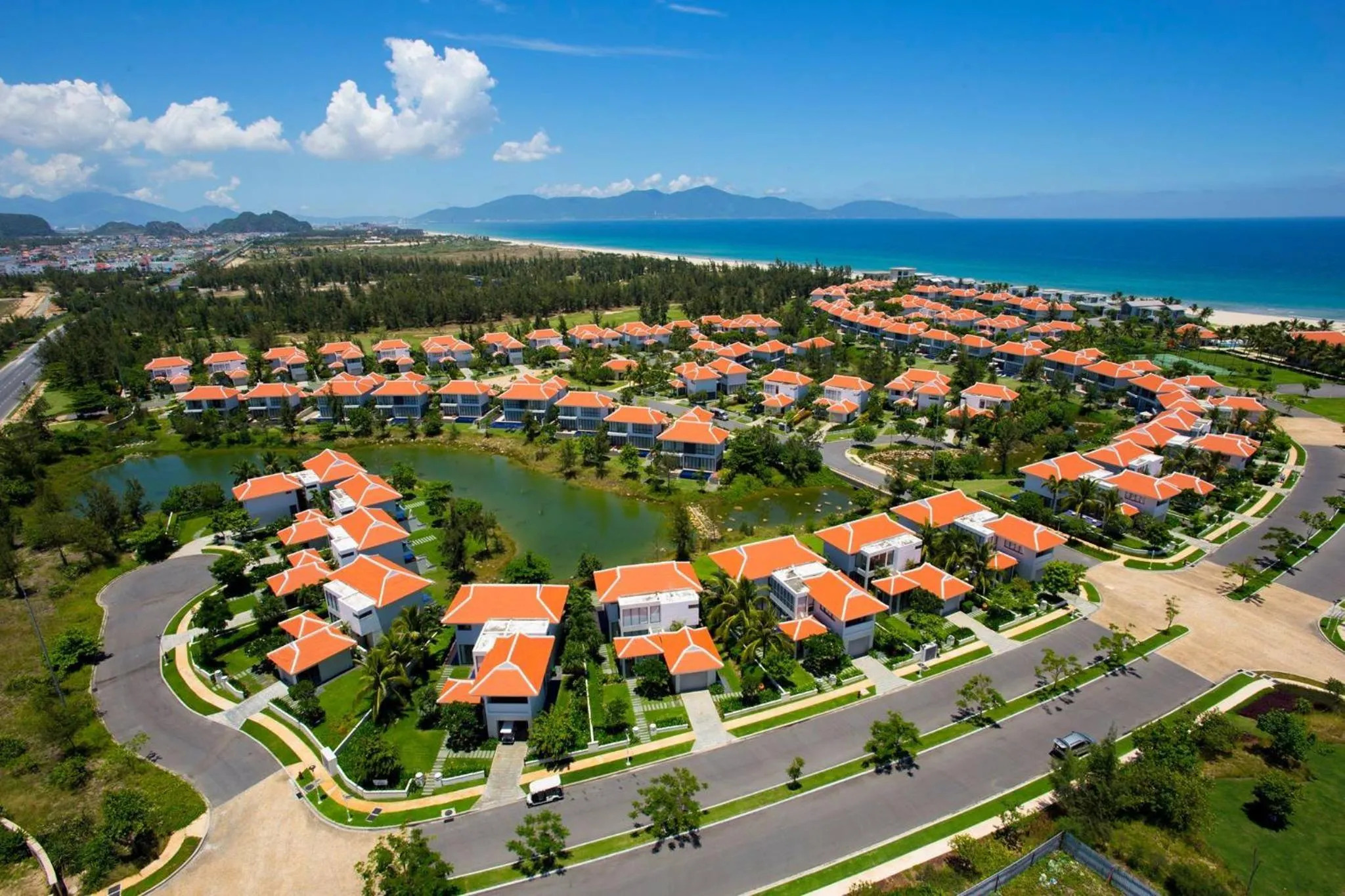 Bird's eye view in The Ocean Villas Danang