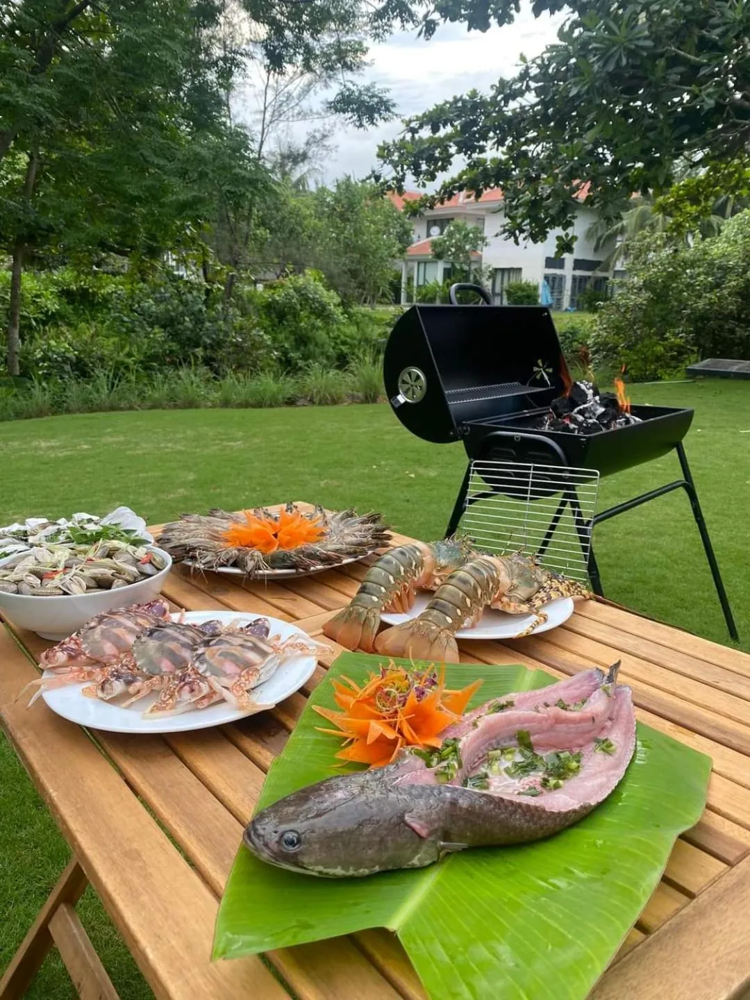 BBQ facilities in The Ocean Villas Danang