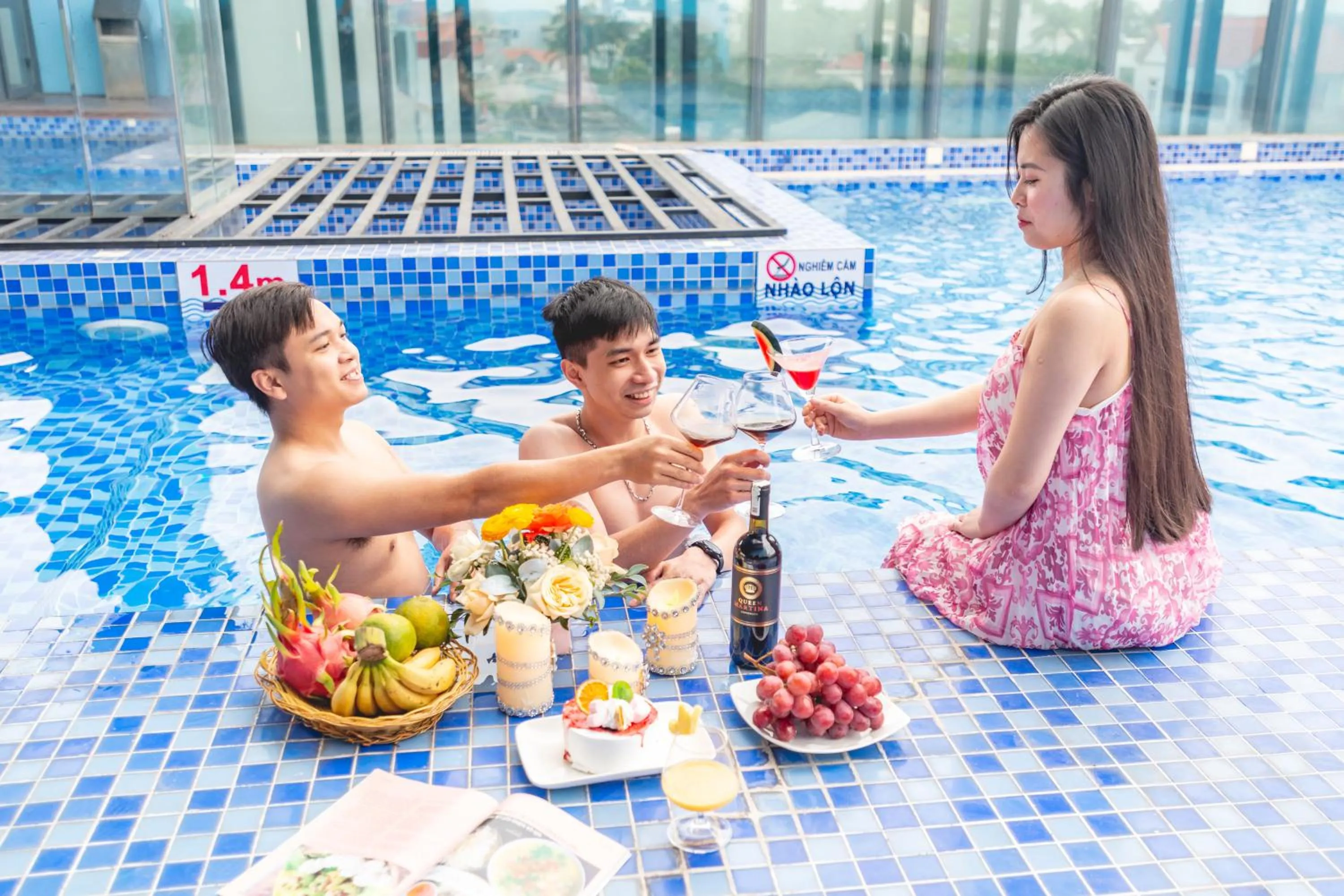 Pool view in Bien Bac Hotel