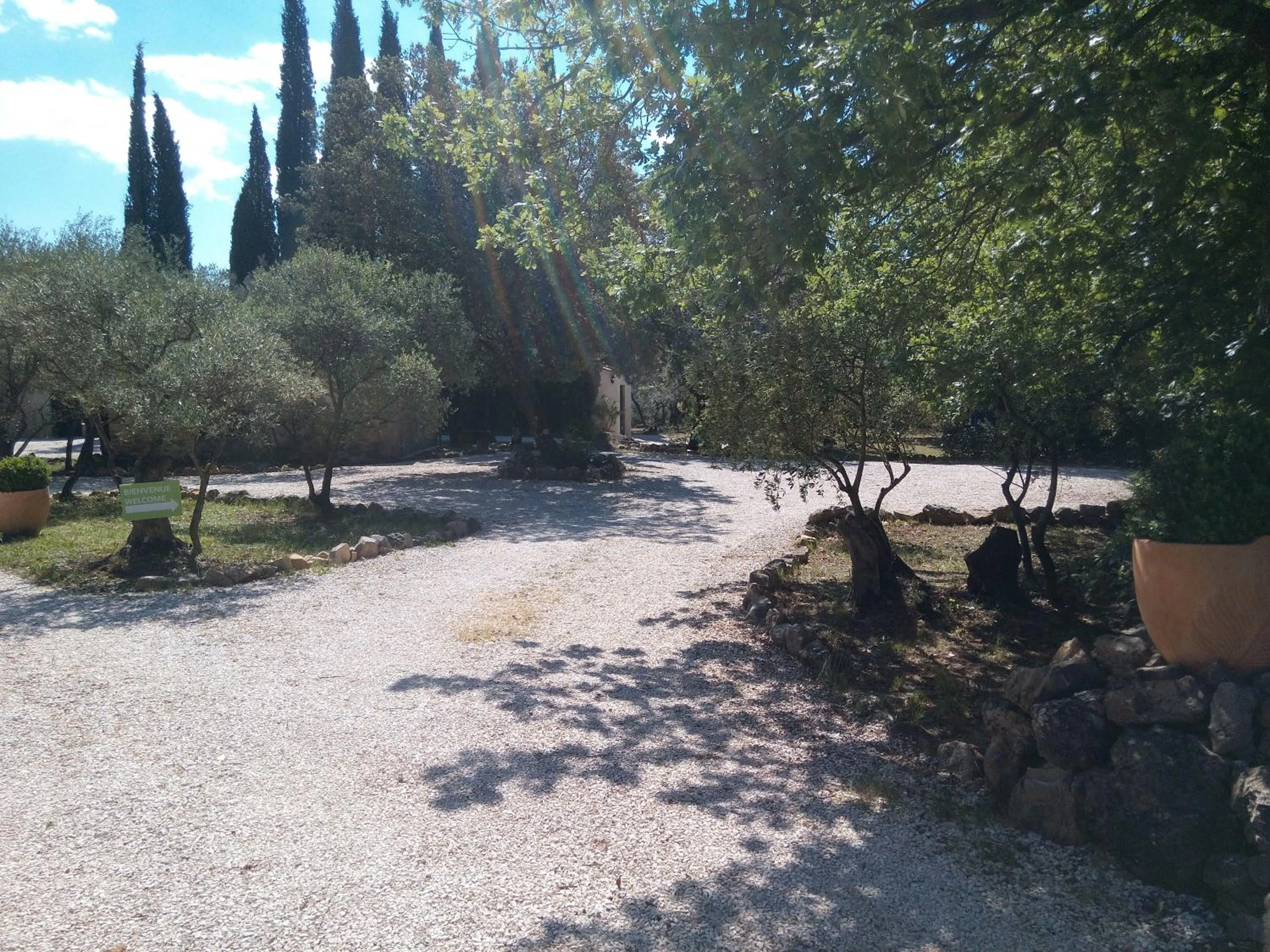Garden view in Gite Les Oliviers