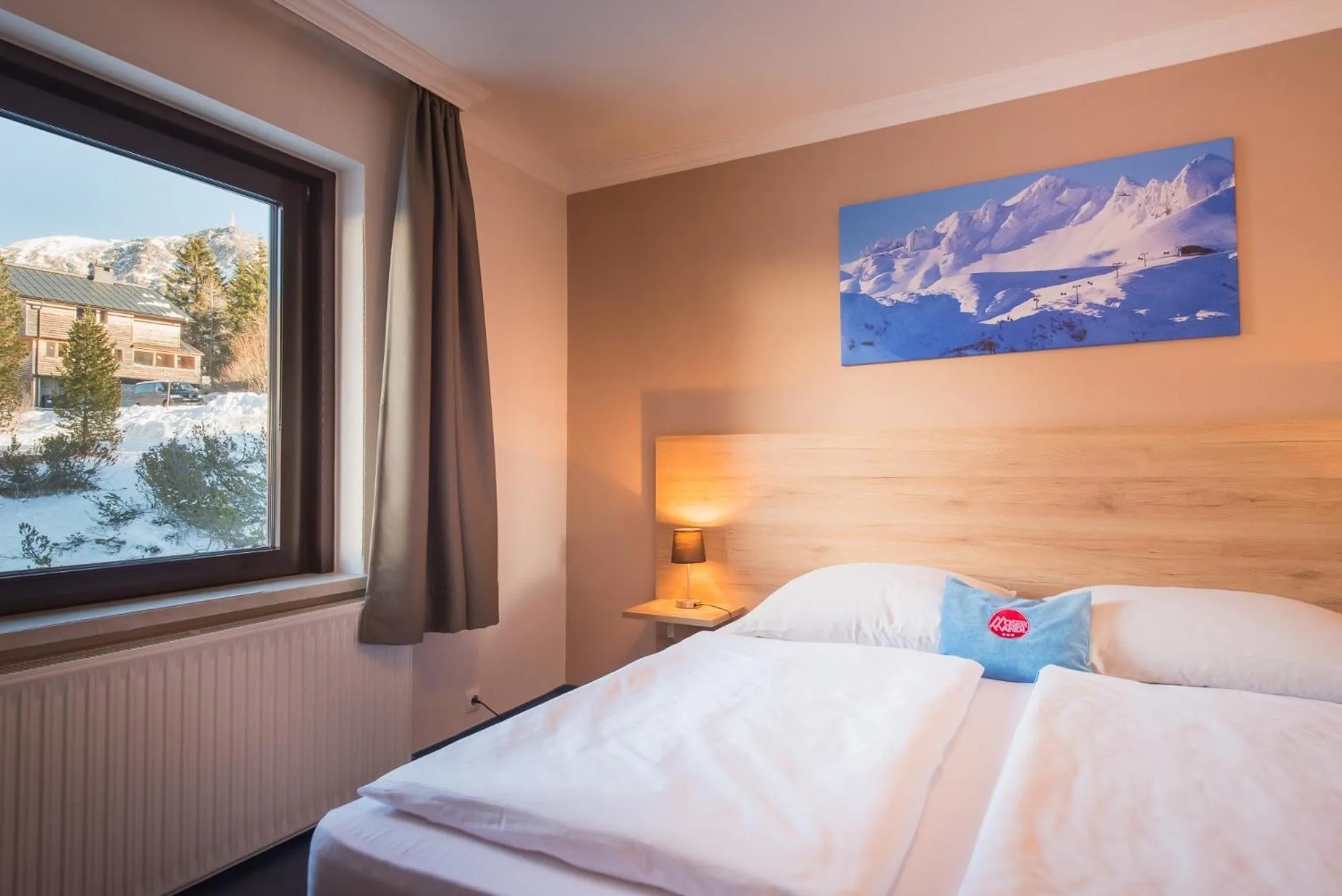 Bed in Hotel Mosermandl