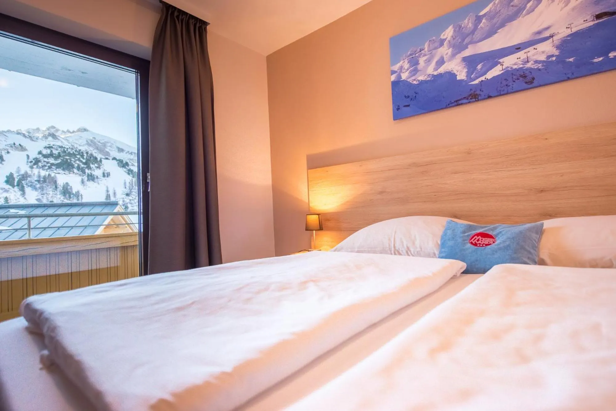 Bed in Hotel Mosermandl