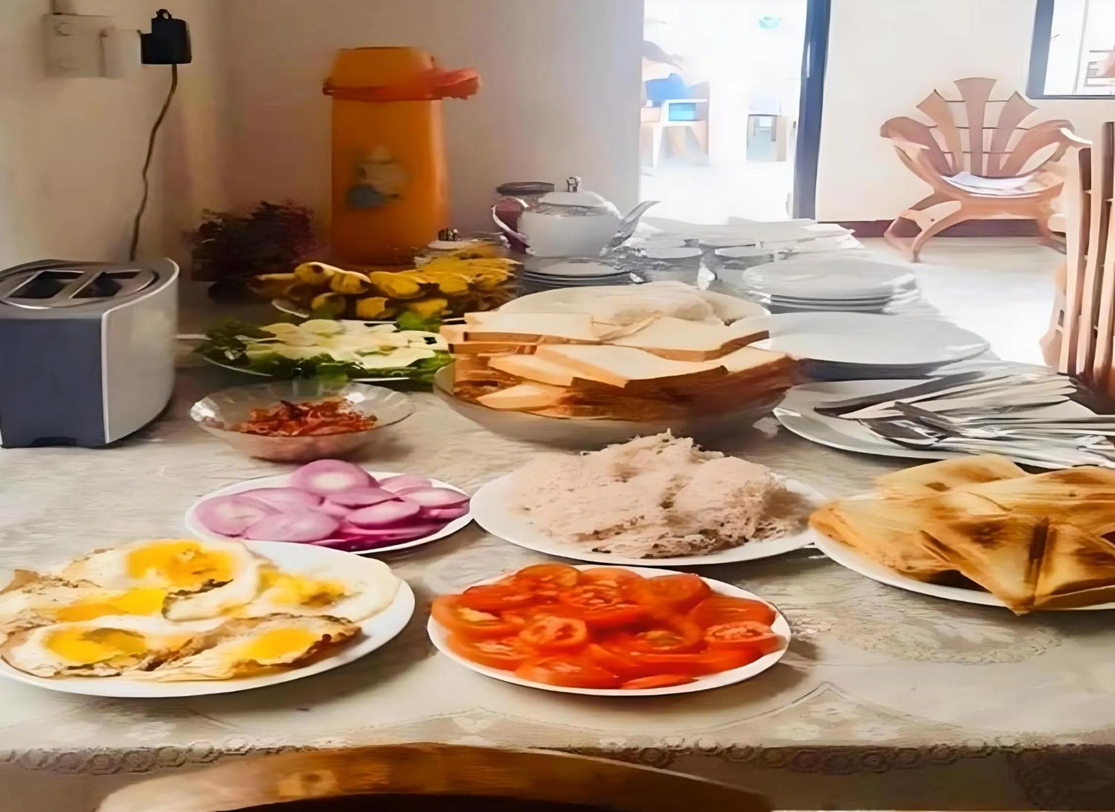 Food in Traveller's Hostel Hikkaduwa