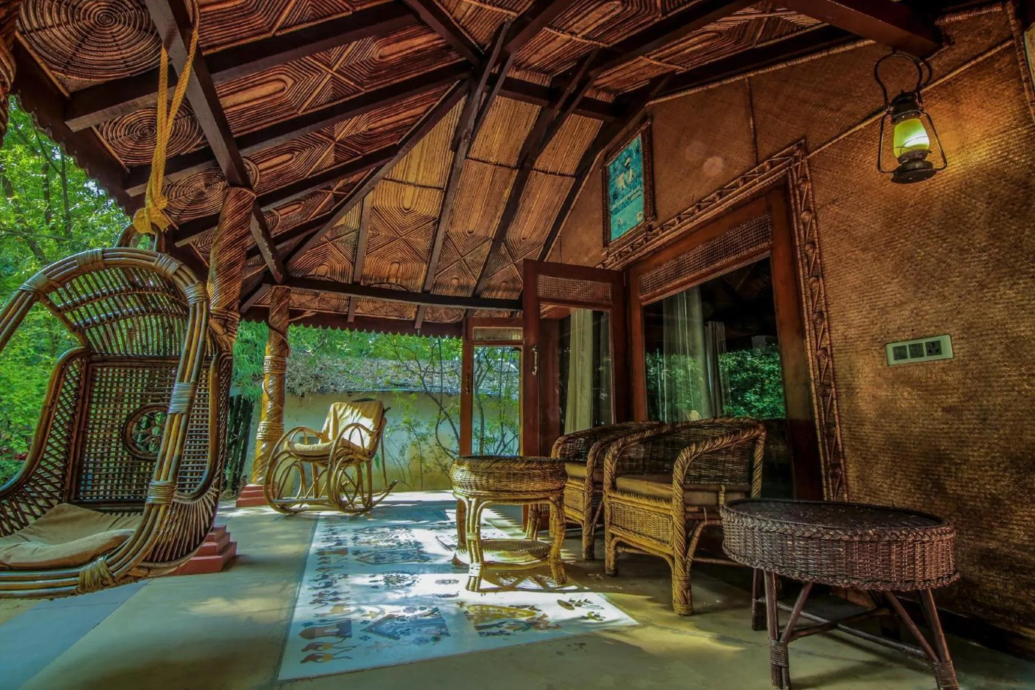 Seating area in Syna Tiger Resort Bandhavgarh