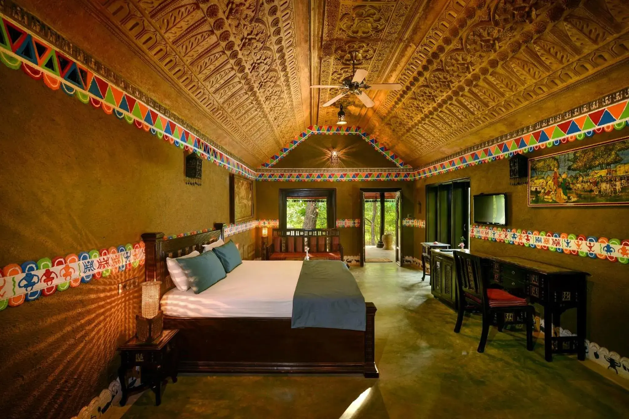 Bedroom, Bed in Syna Tiger Resort Bandhavgarh Bedroom, Bed in Syna Tiger Resort Bandhavgarh