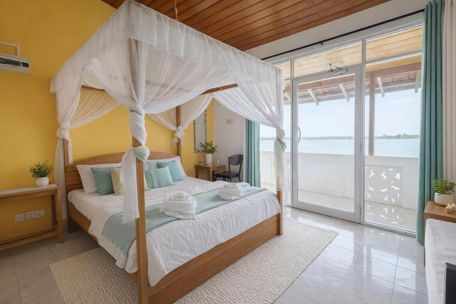 Sea view, Bed in Dinuda Lagoon Hotel