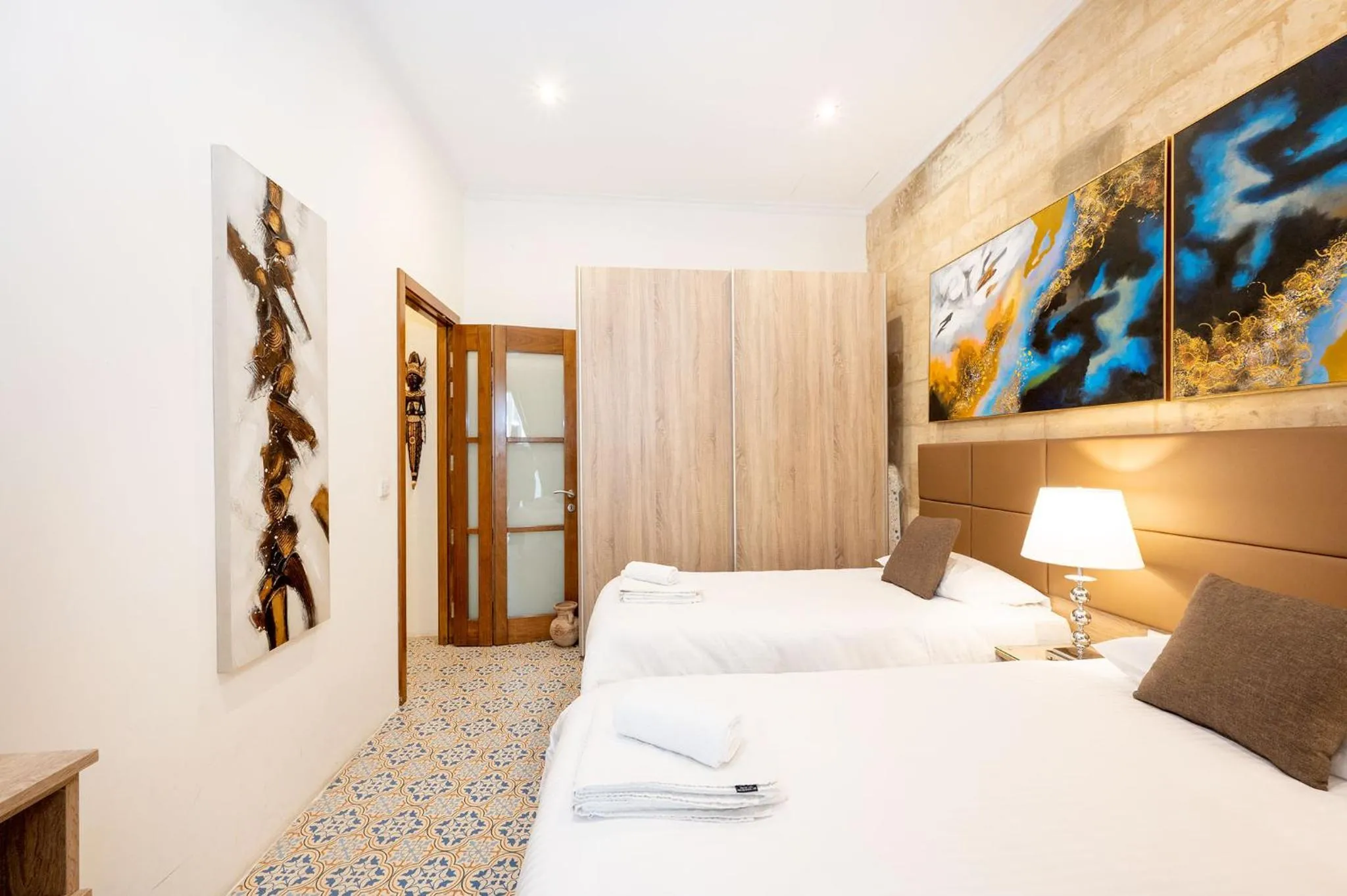 Bed in Valletta Apartments 19