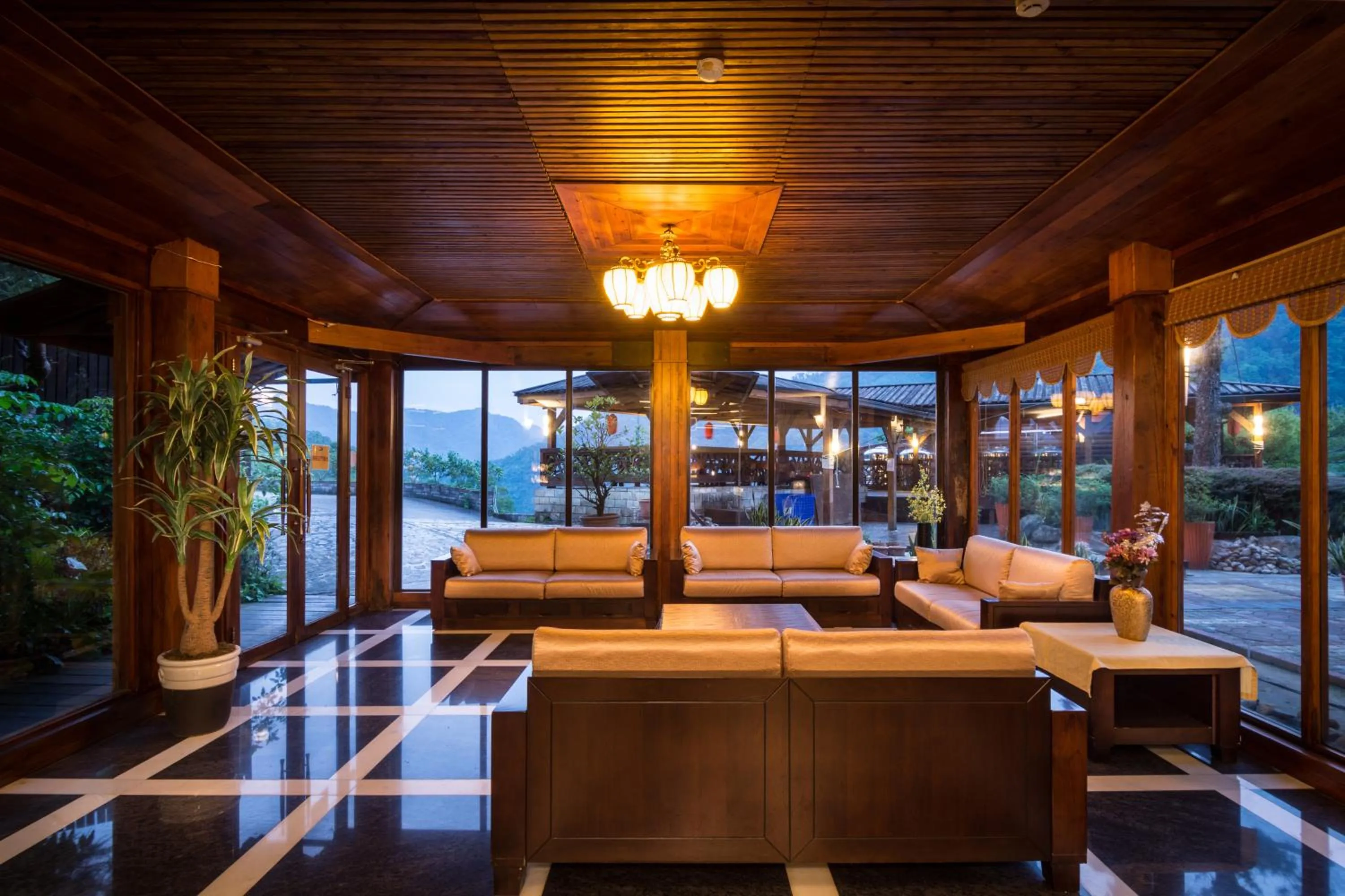 Living room in Wulai SungLyu Hot Spring Resort