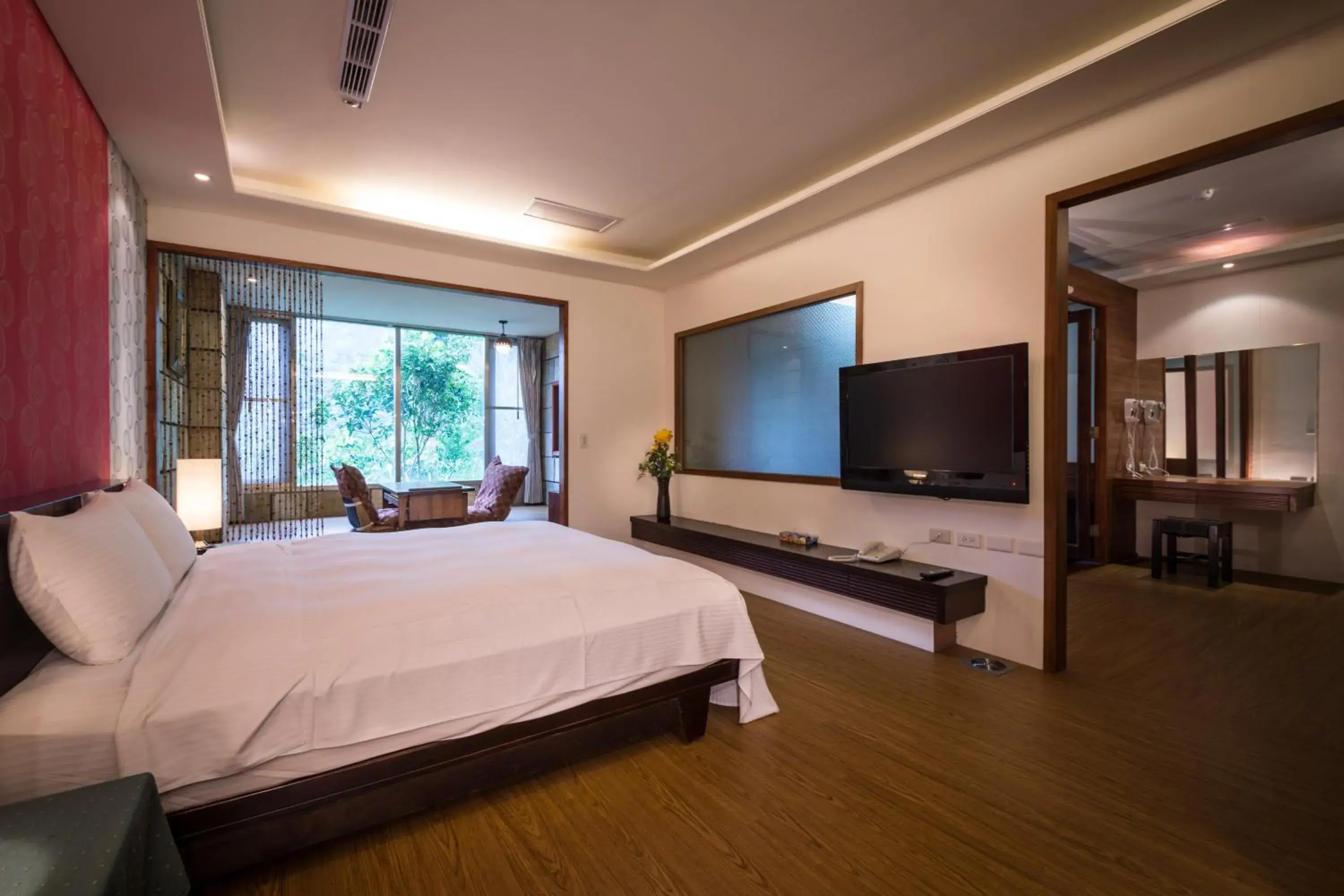 Bed in WULAI SungLyu Spring Resort