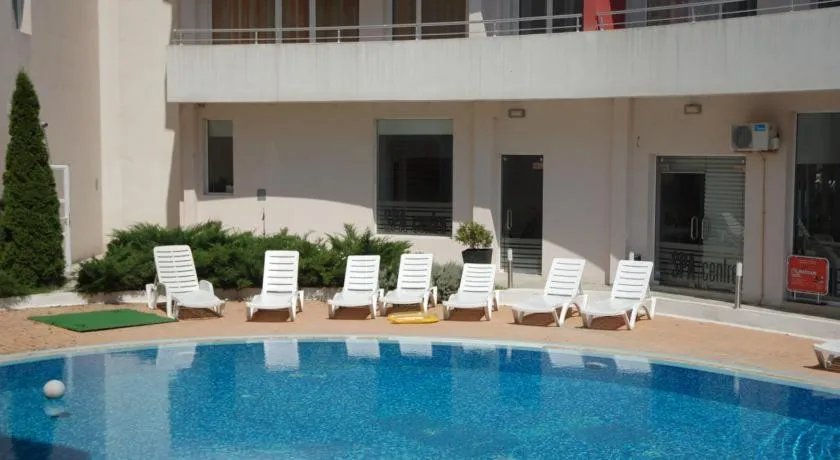 Pool view in Apartments Victoria