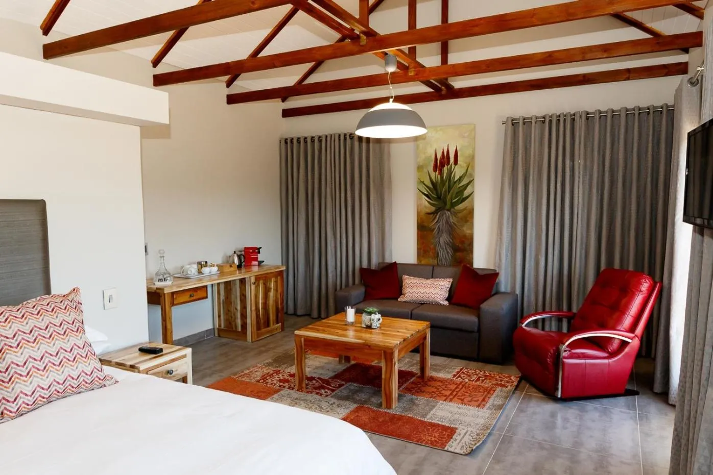 Living room, Bed in Addo Wildlife