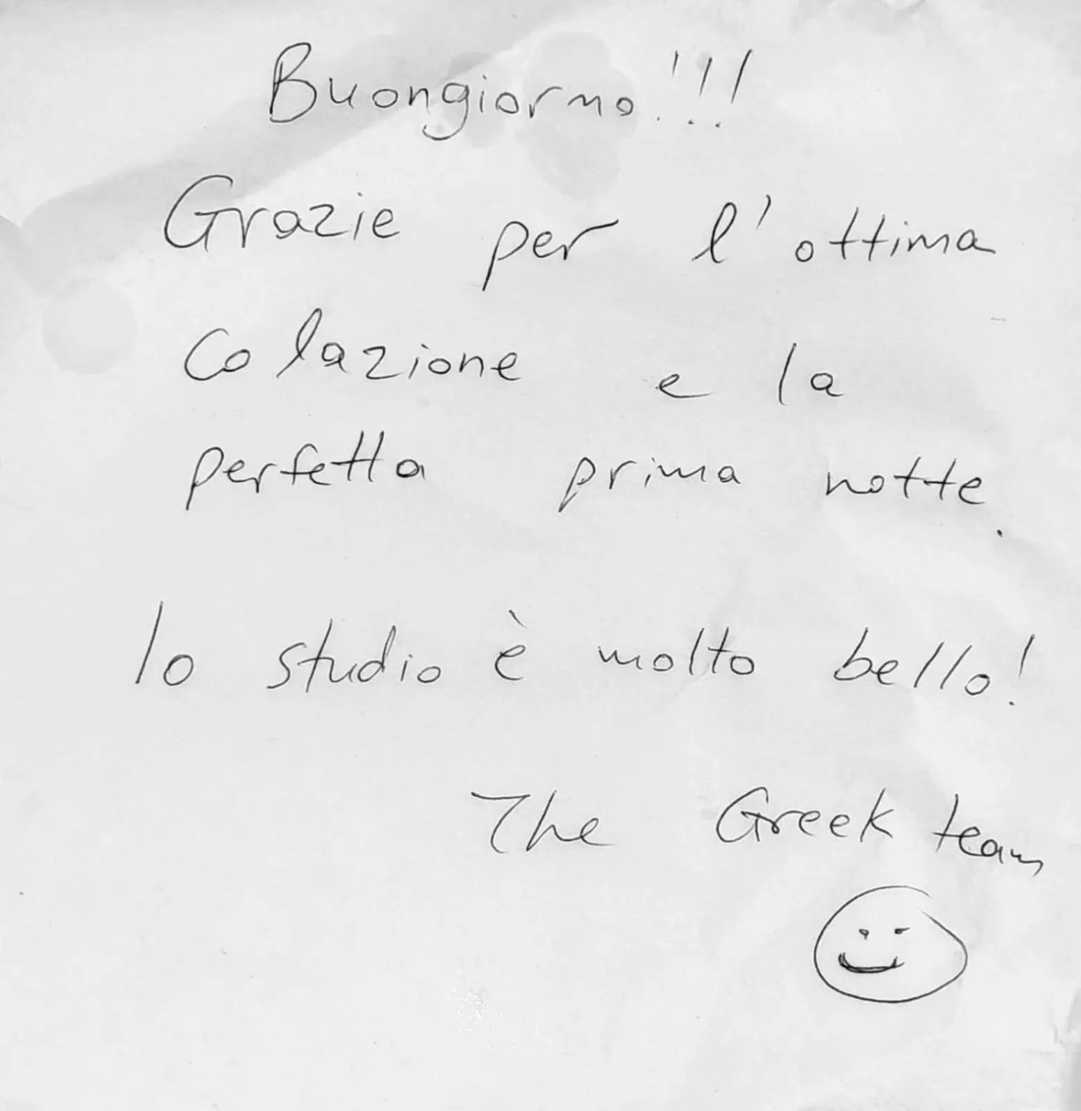 Text overlay in Alessi Suites & Studio