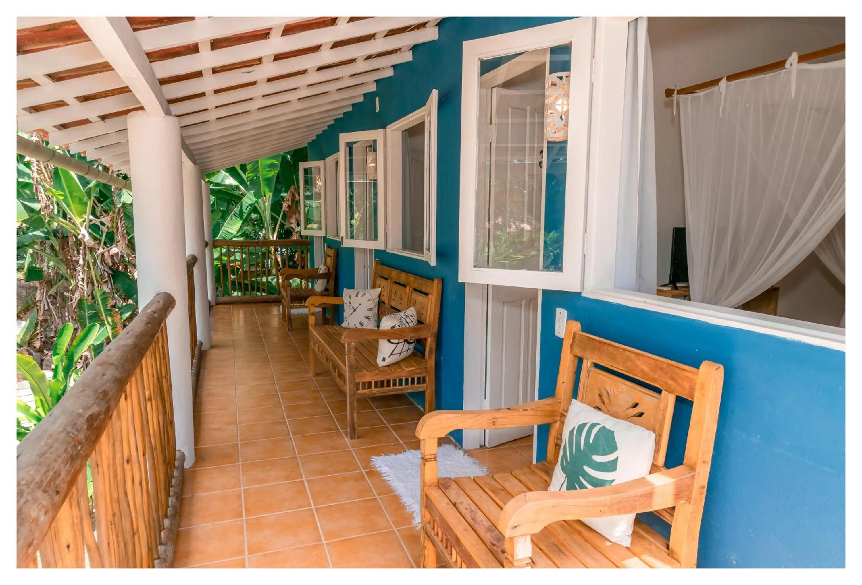 Balcony/Terrace in Pousada Mar Azul
