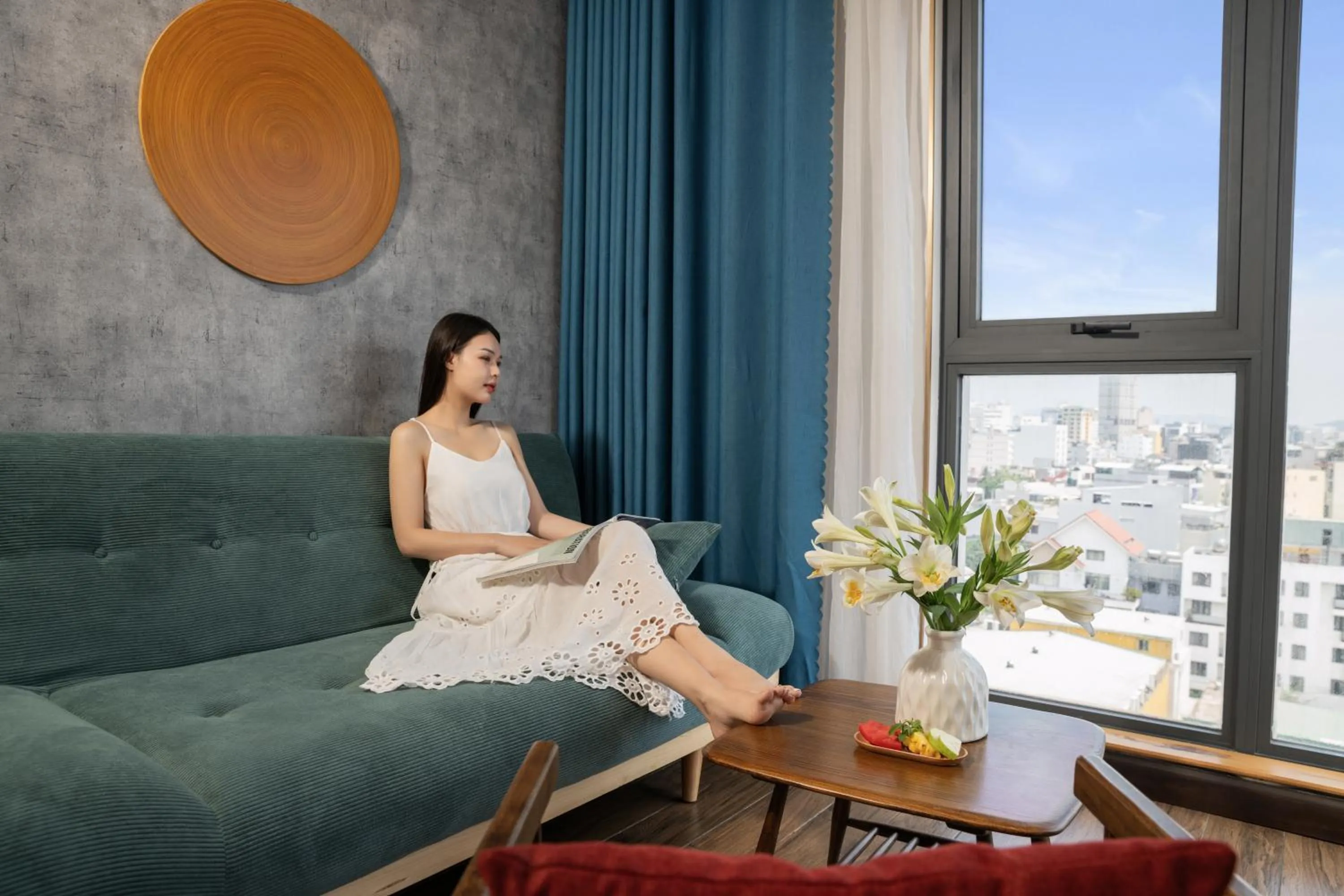 Seating area in White Sand Boutique Hotel